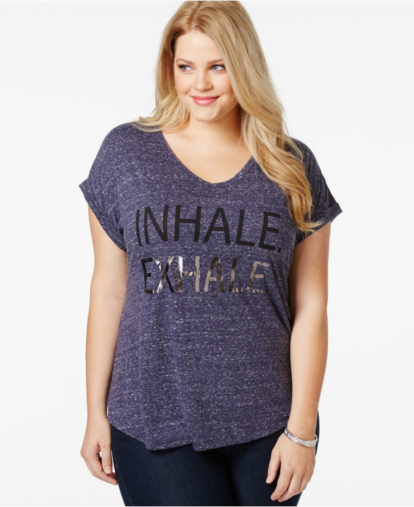 Lyst Style Co Sport Plus  Size  Graphic  Tee  in Blue