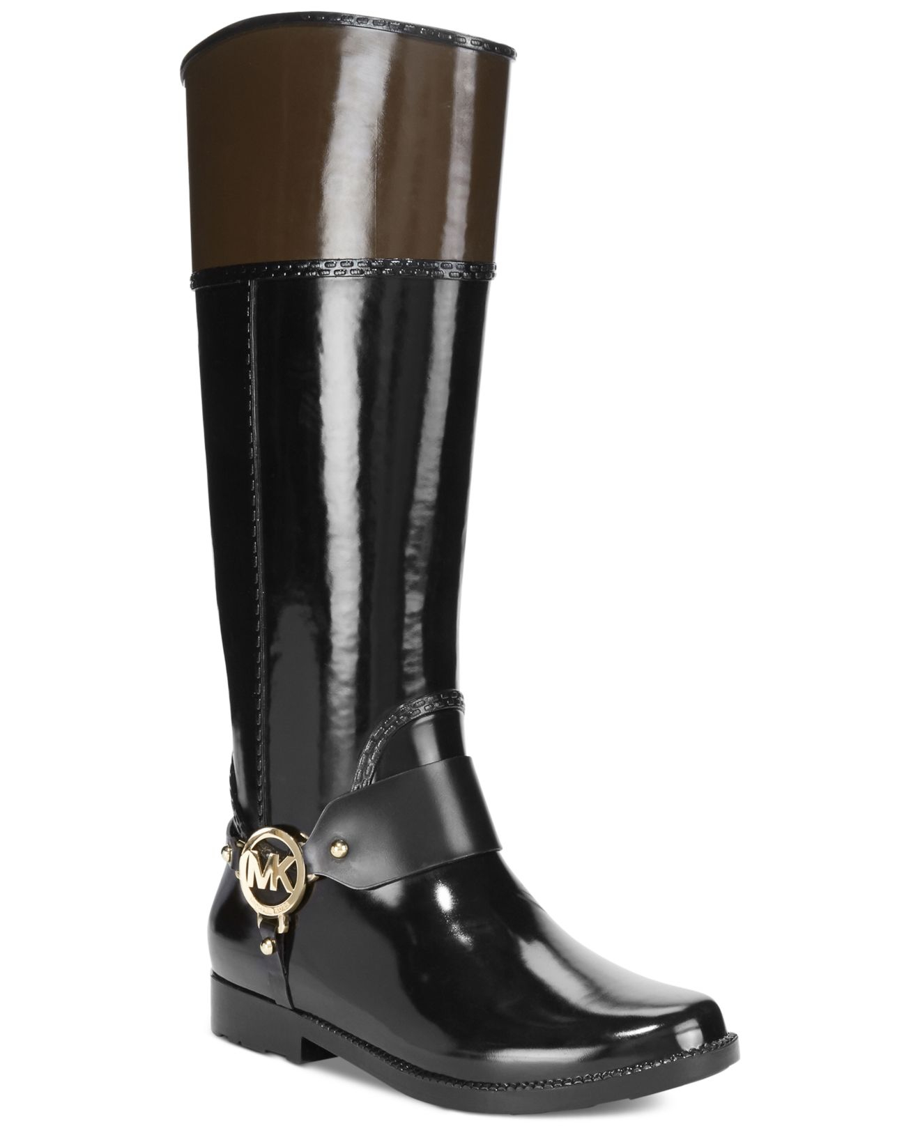 Michael Kors Michael Fulton Harness Rain Boots in Black - Lyst