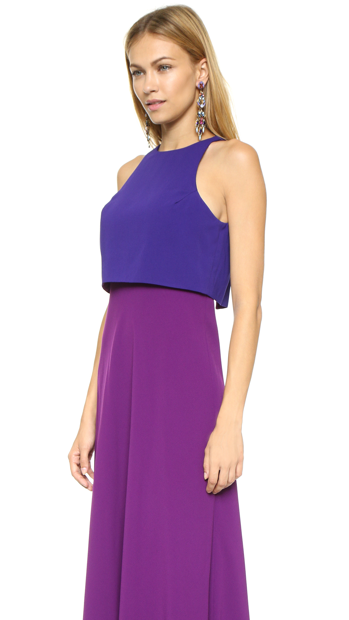 Jill jill stuart Colorblock Dress in Purple | Lyst