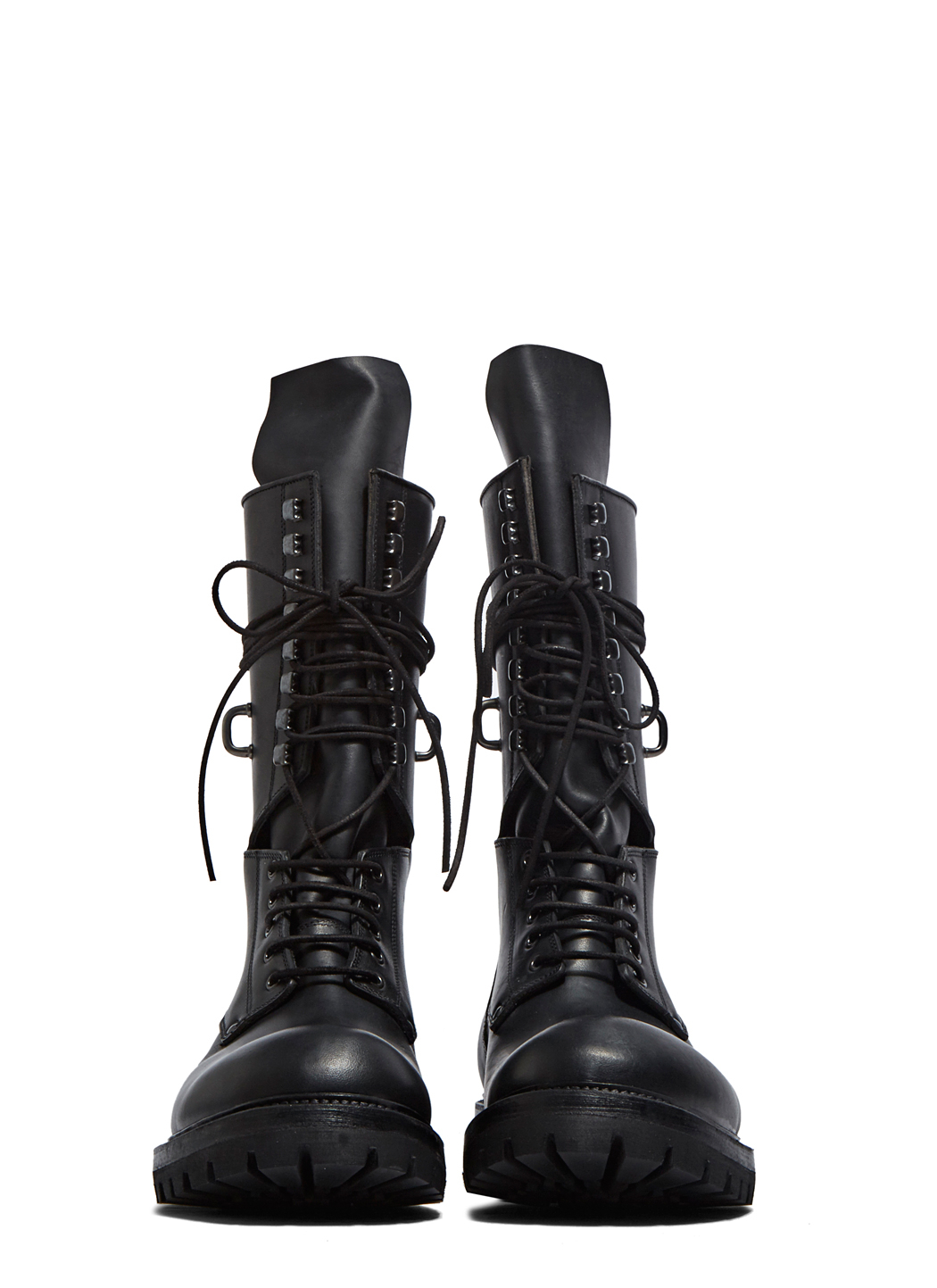 Lyst - Rick Owens Men's Elastic Long Chunky Lace-up Boots In Black in Black for Men
