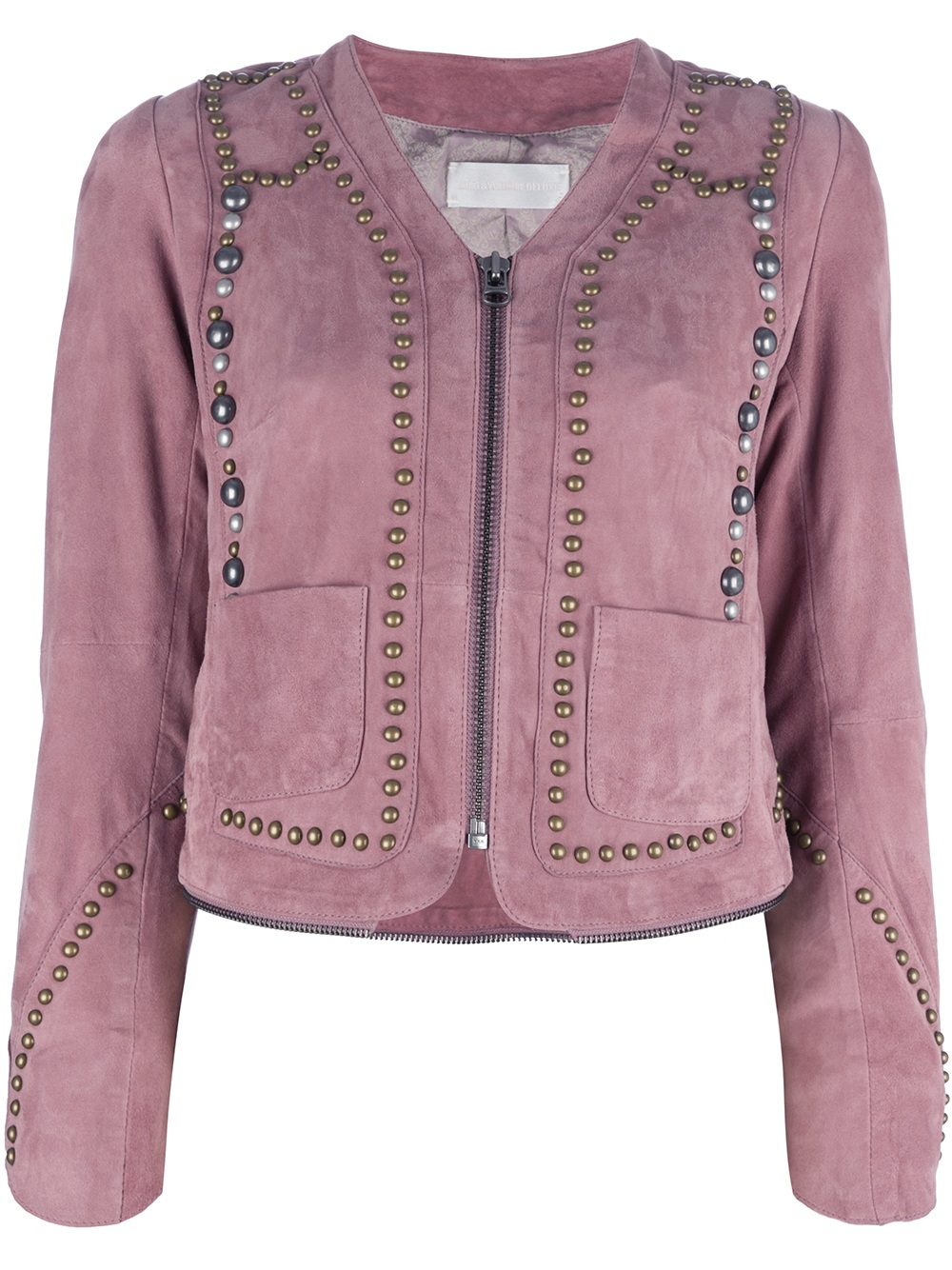 Lyst - Zadig & Voltaire Vencia Daim Deluxe Jacket in Pink