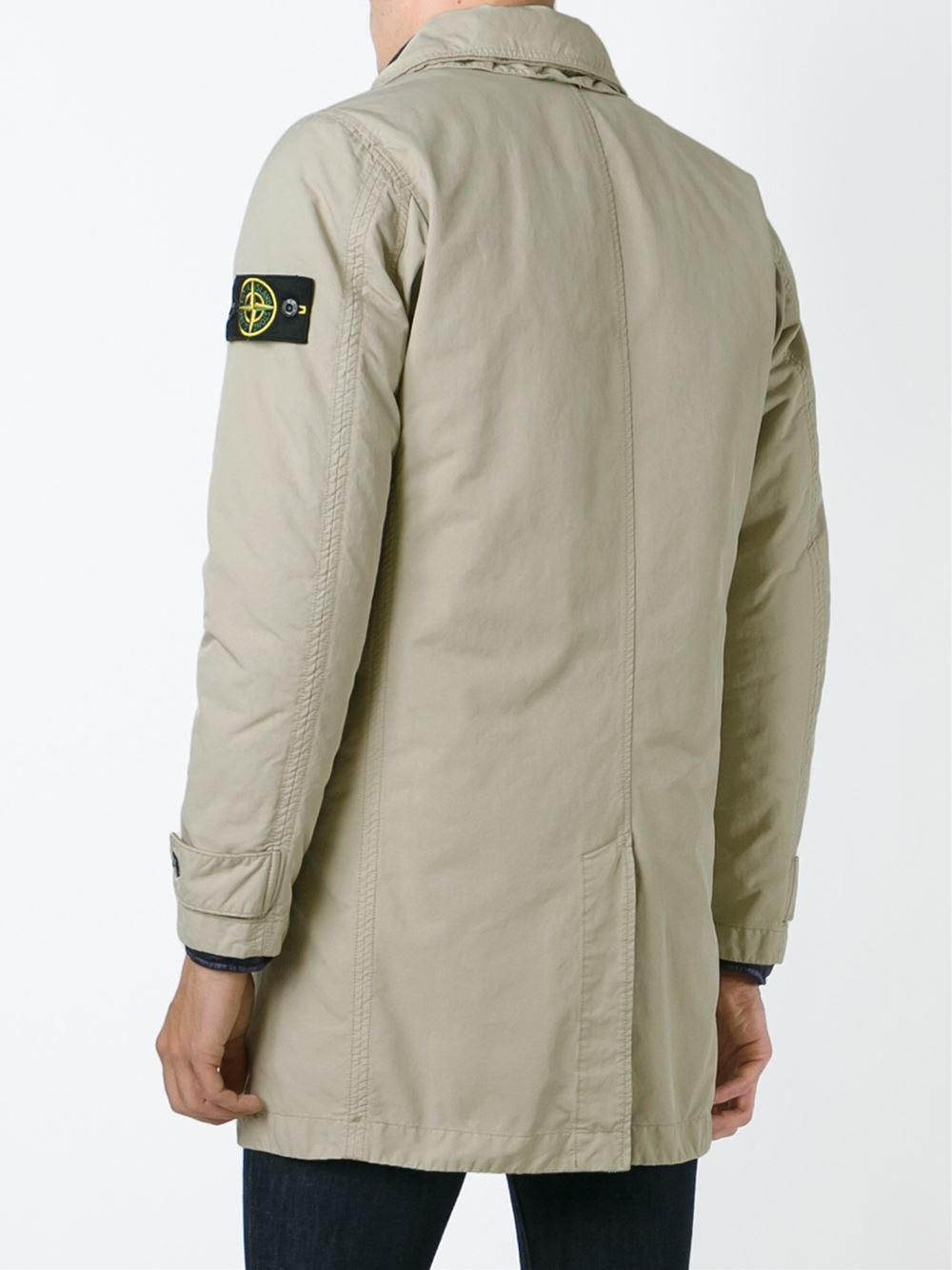 Lyst Stone Island Builtin Padded Gilet Coat in Natural for Men