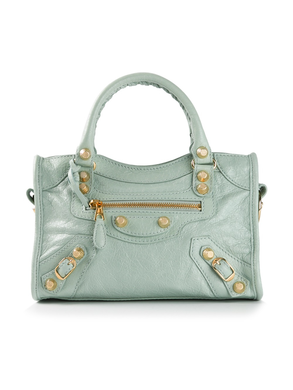 Lyst - Balenciaga Mini City Shoulder Bag in Green