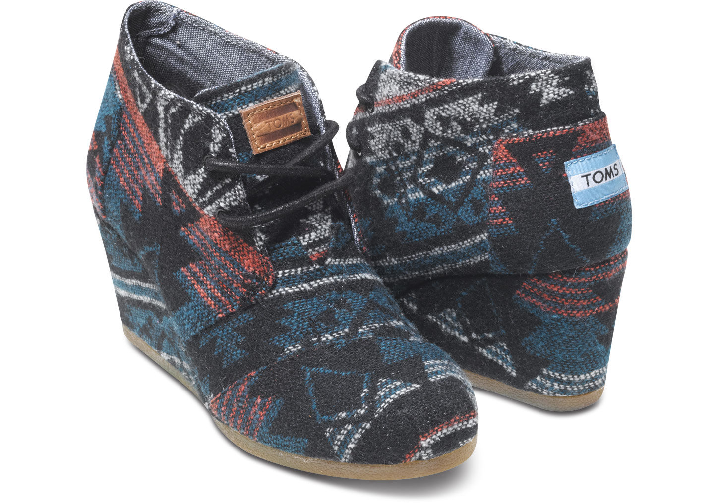 toms black wedges
