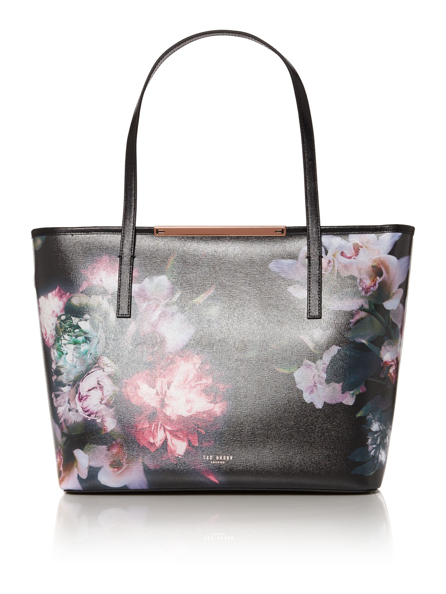 Ted Baker Lietta Black Floral Large Tote Bag in Pink - Lyst