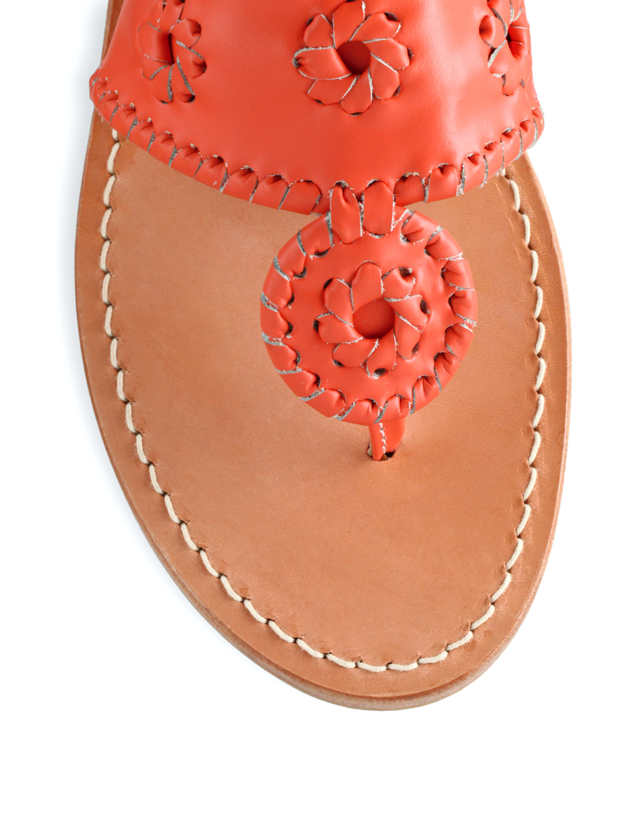 Lyst - Jack Rogers Leather Nantucket Thong Sandals in Blue