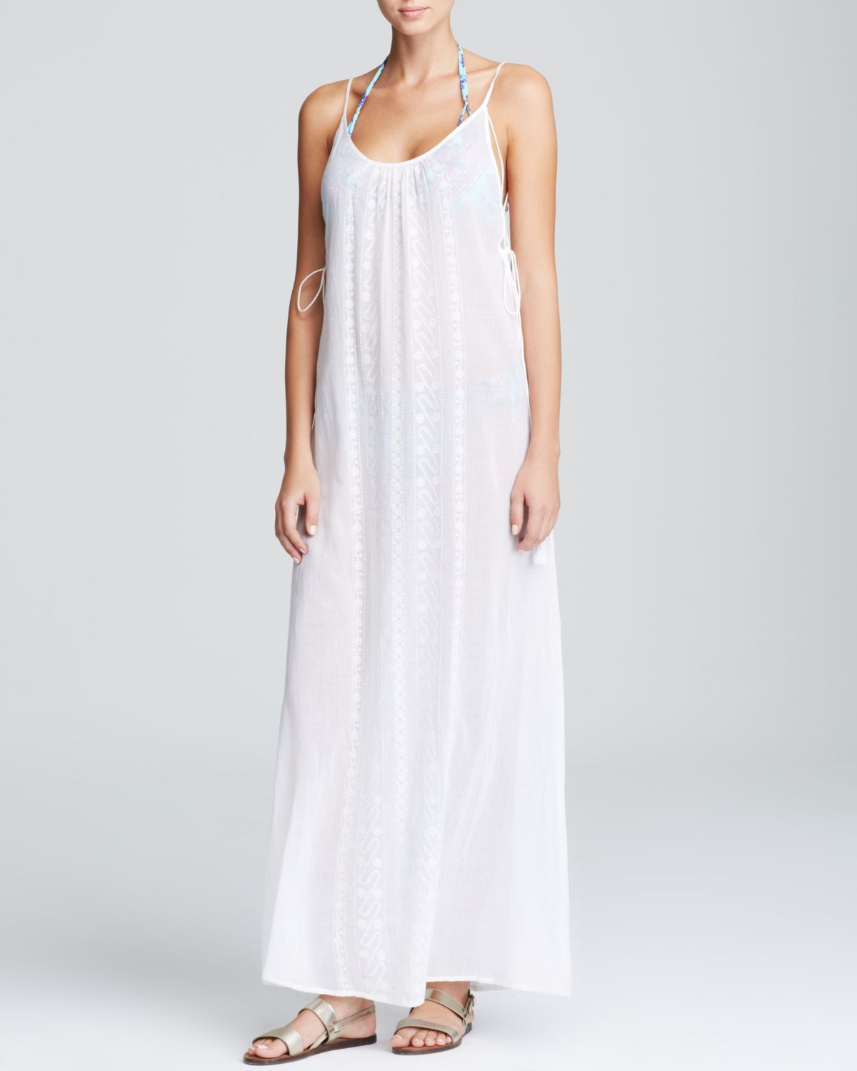 Lyst - Nanette Lepore Calcutta Maxi Dress Swim Cover Up in White