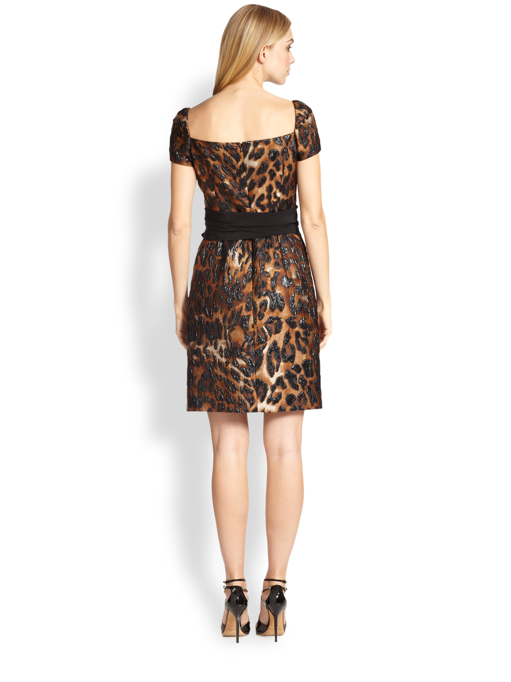 Lyst Escada Leopard Jacquard Dress