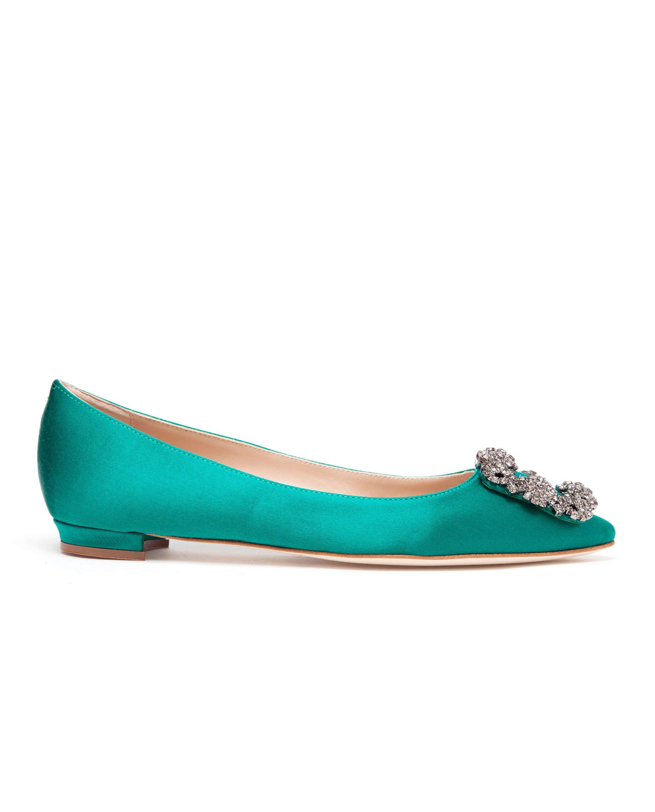 manolo blahnik satin flats