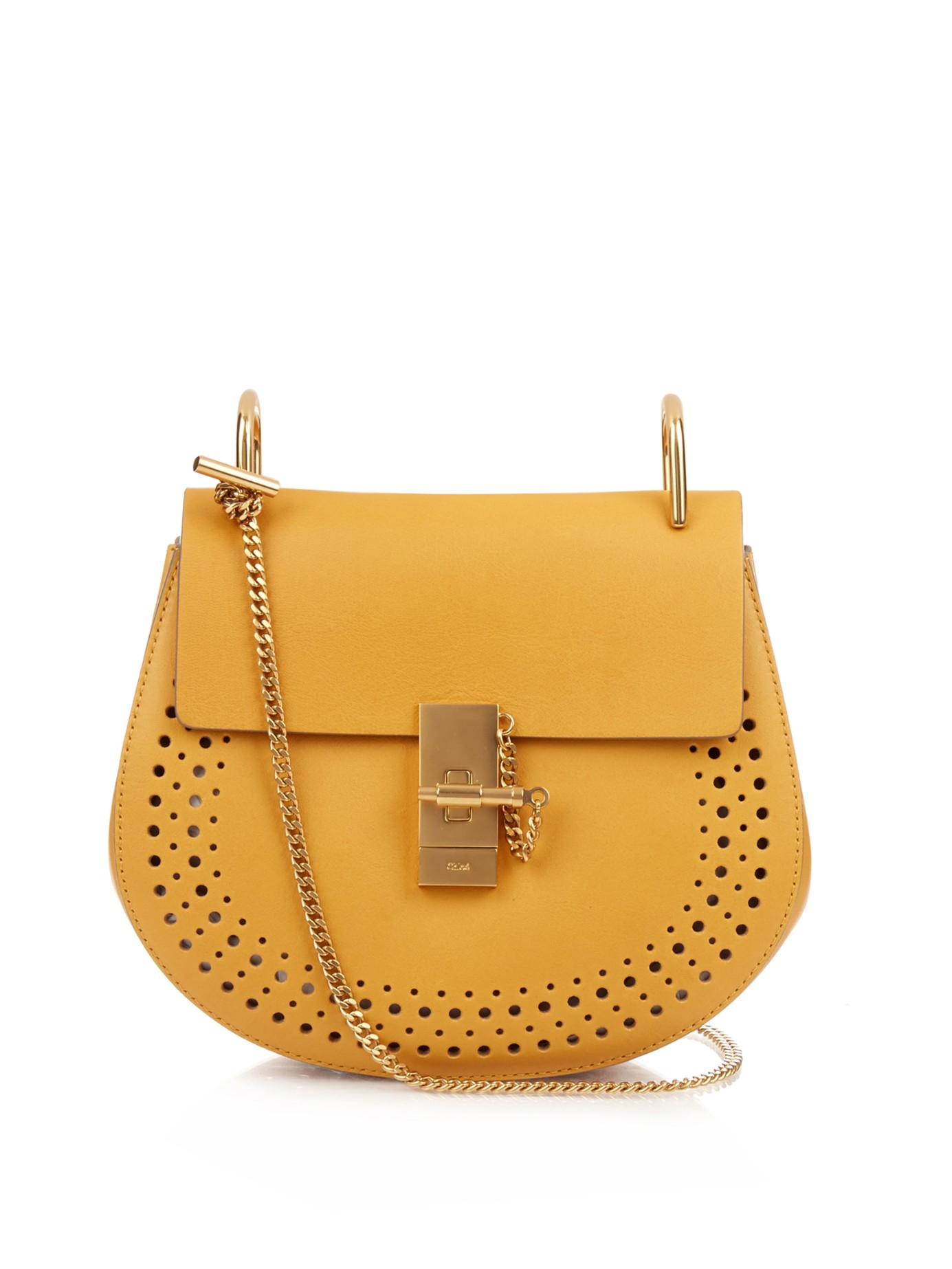 handbags chloe online - Chlo Drew Small Leather Cross-Body Bag in Yellow | Lyst