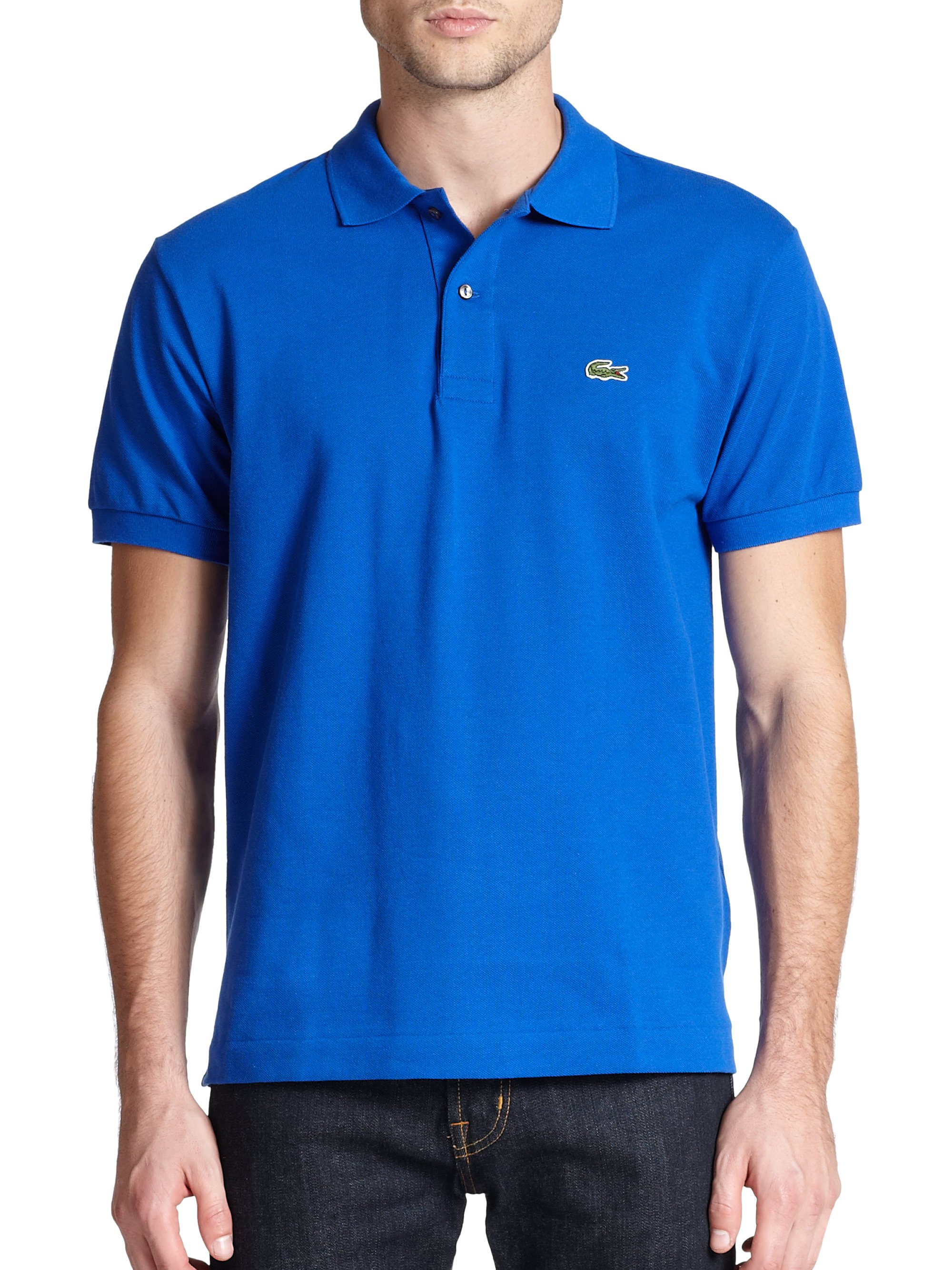 Lyst - Lacoste Classic Pique Polo in Blue for Men