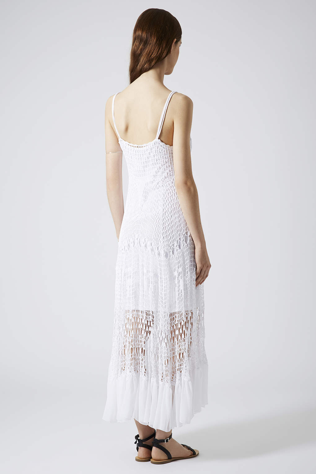 Lyst Topshop Crochet Maxi Dress In White