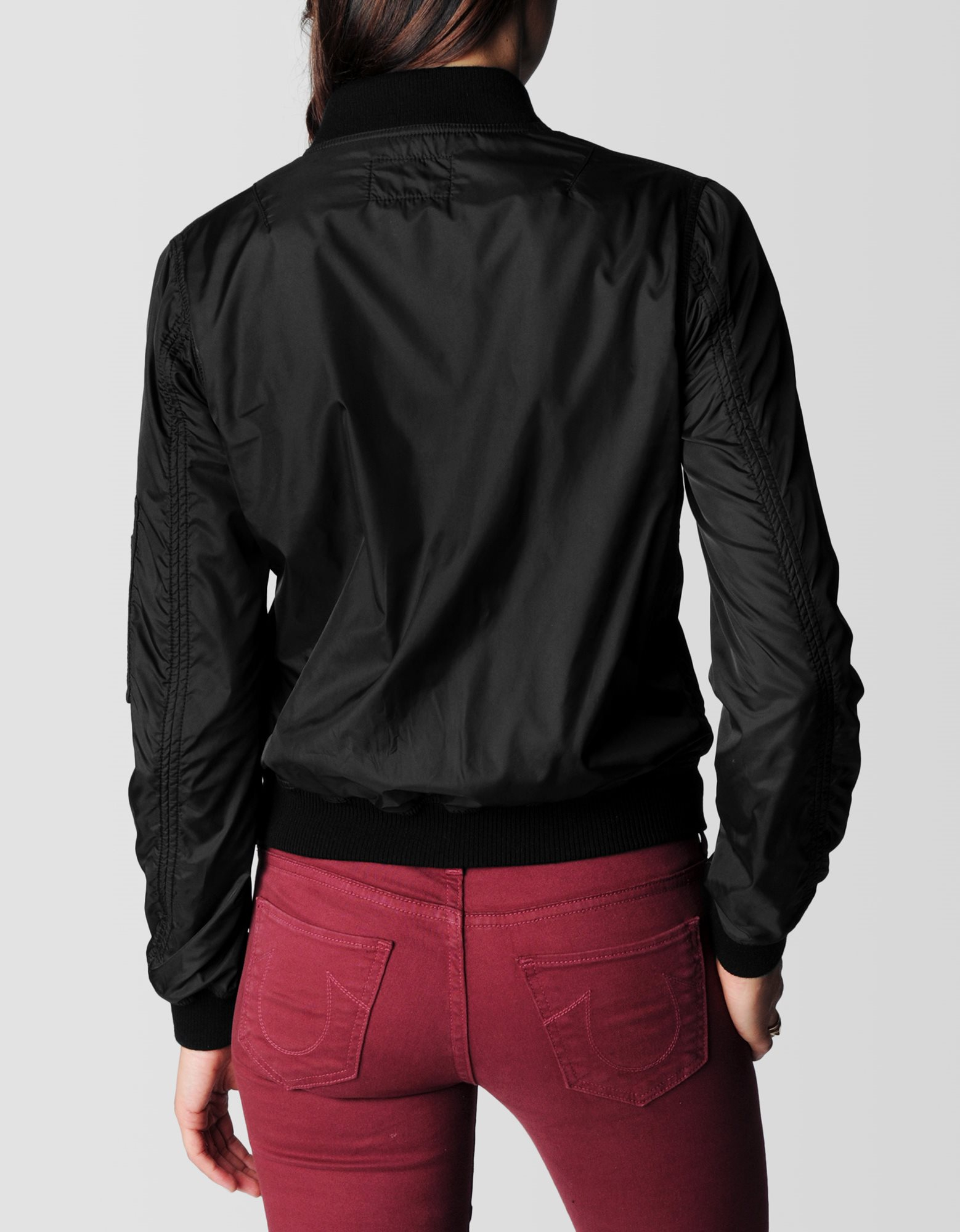 True Religion Flight Nylon Womens Jacket In Black For Men Lyst Gallery