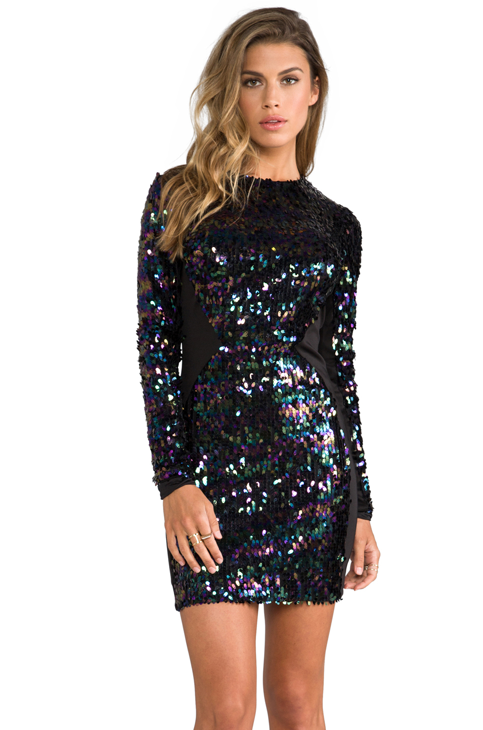 manhattan socialite dress black sequins