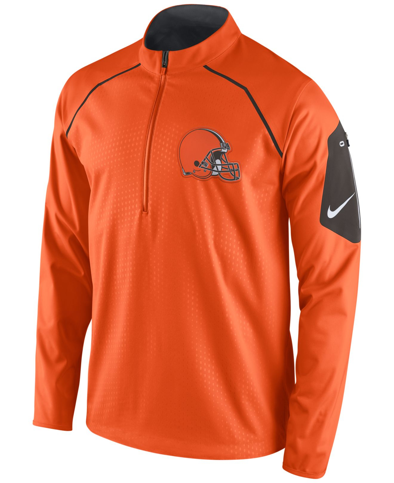 Lyst - Nike Men's Cleveland Browns Alpha Fly Rush Quarter-zip Jacket in ...