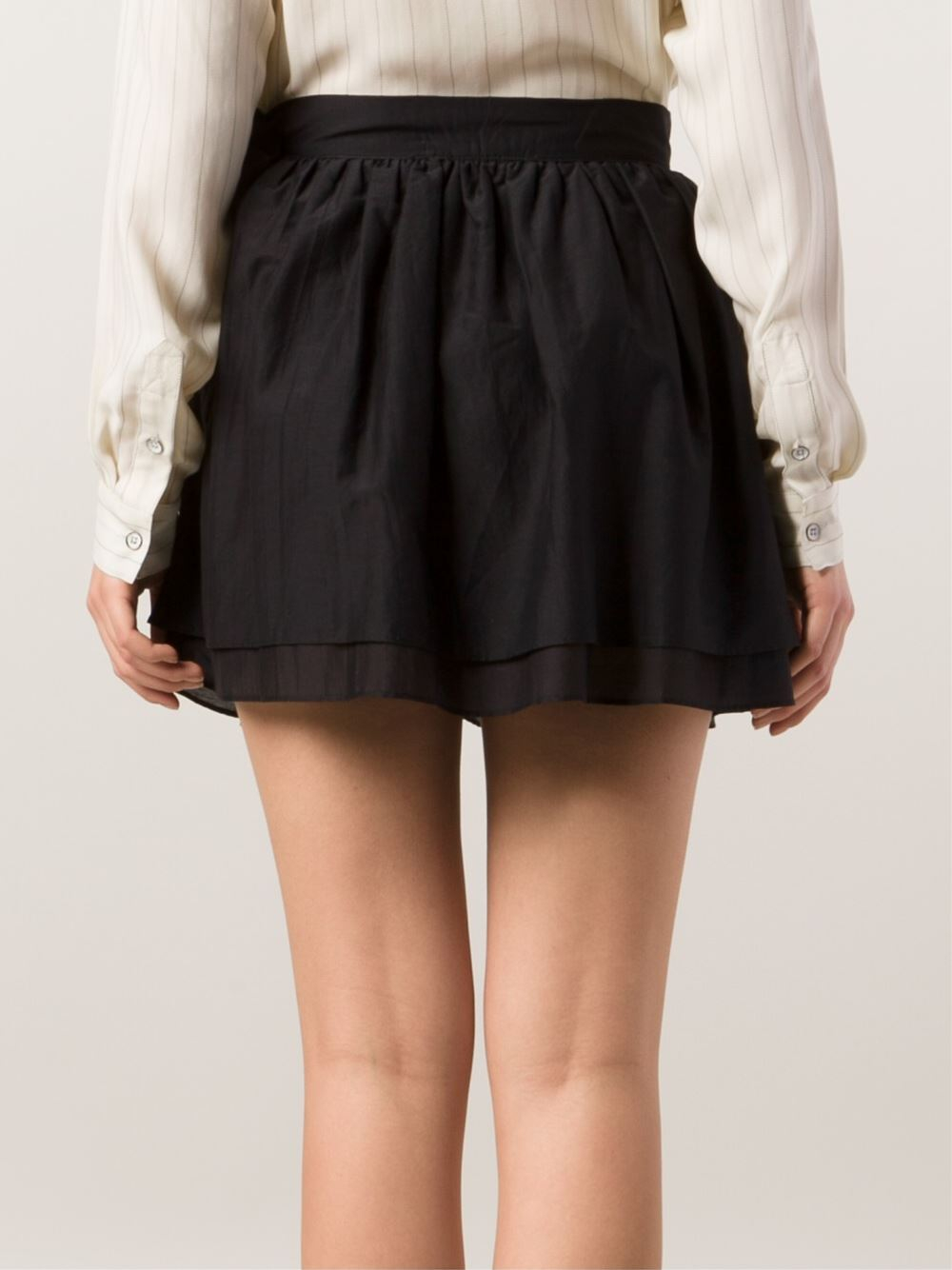 Sam & lavi Layered Mini Skirt in Black | Lyst