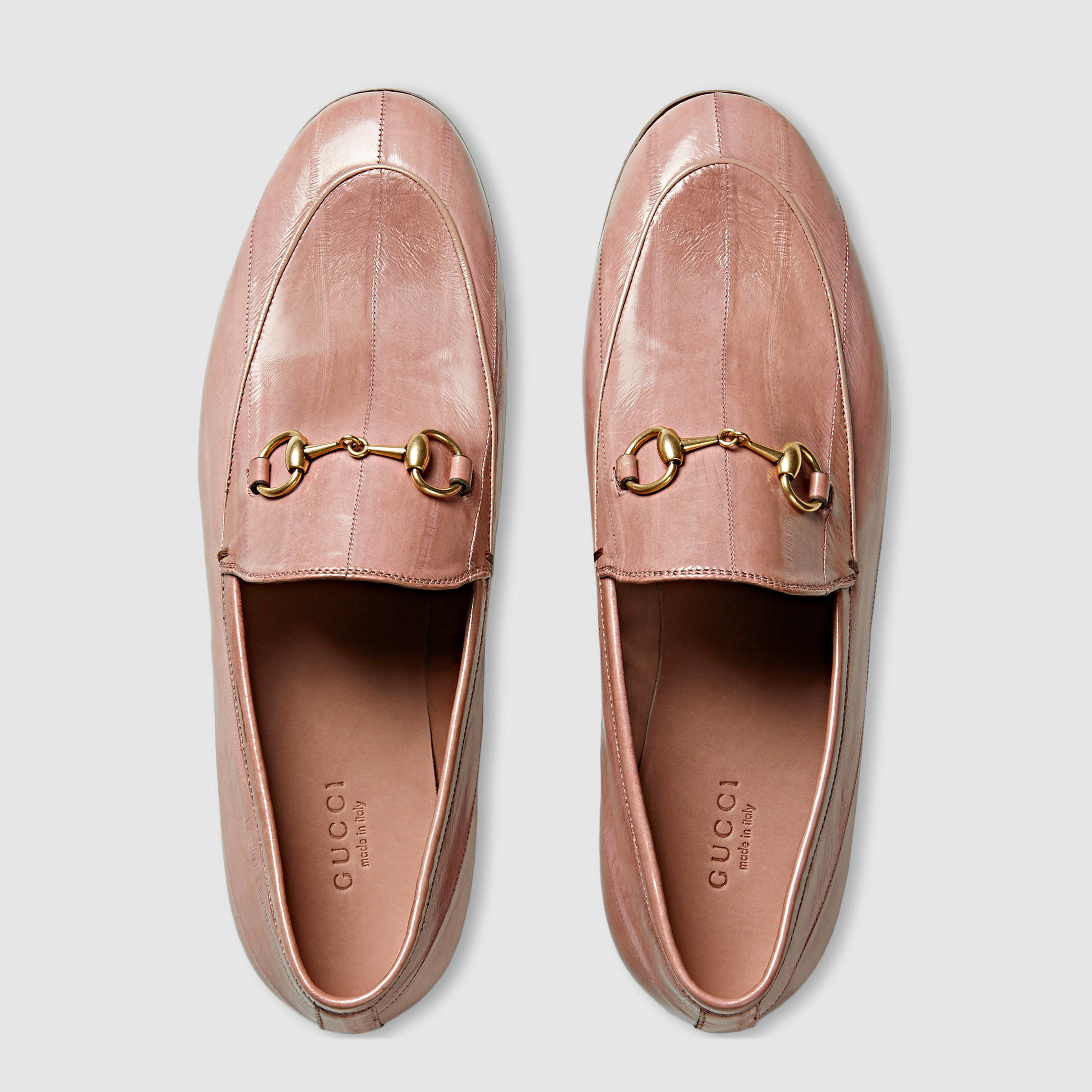 Gucci Jordaan Eel Loafer in Pink - Lyst