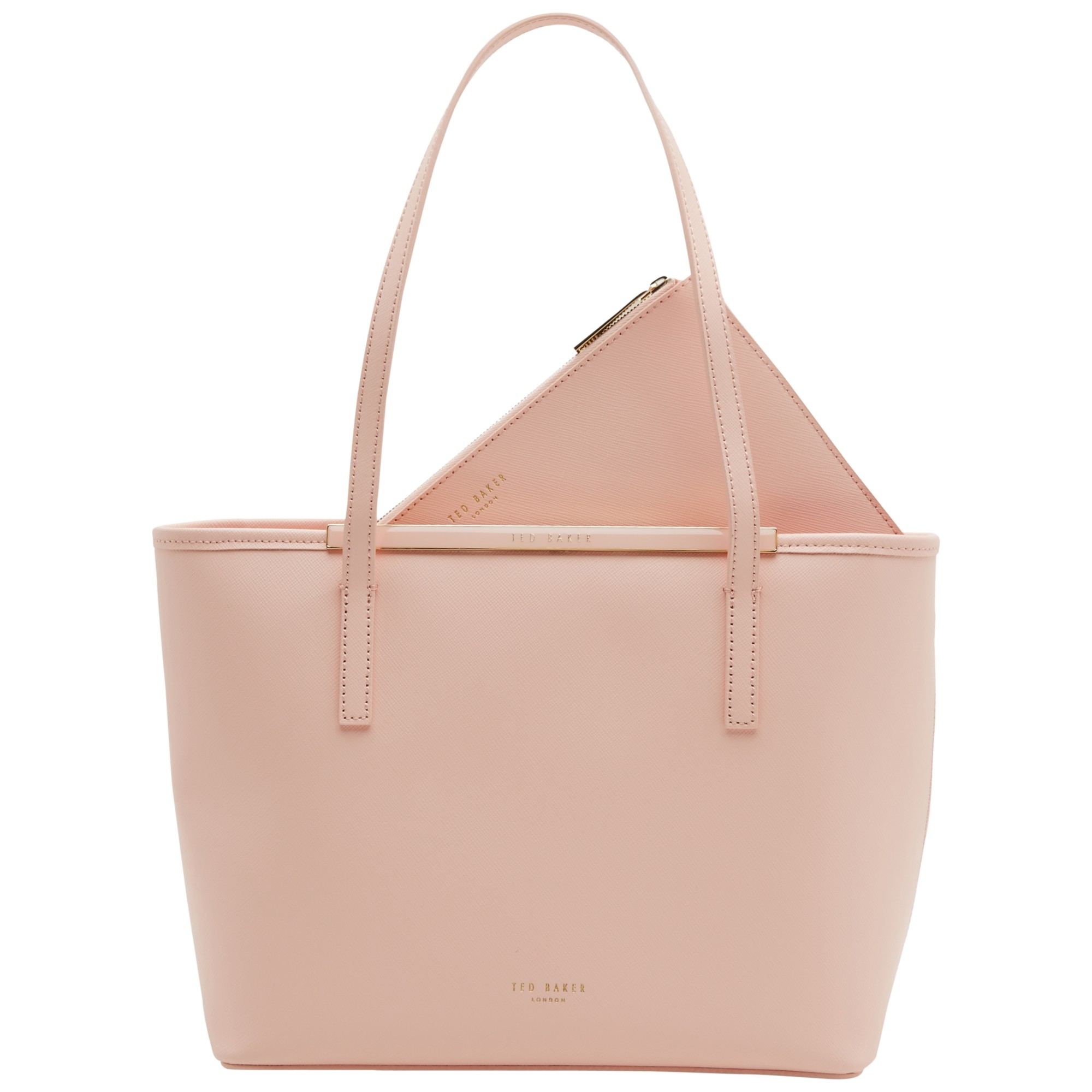 Ted baker Ammber Small Crosshatch Leather Shopper Bag in Pink | Lyst