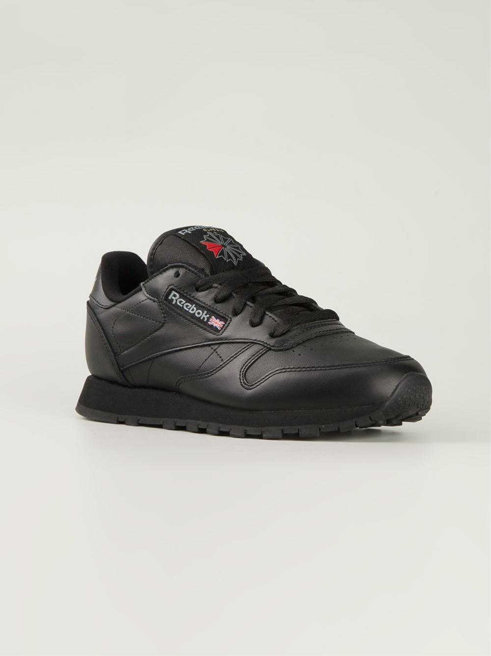 Download Reebok Classic Leather Sneakers in Black | Lyst