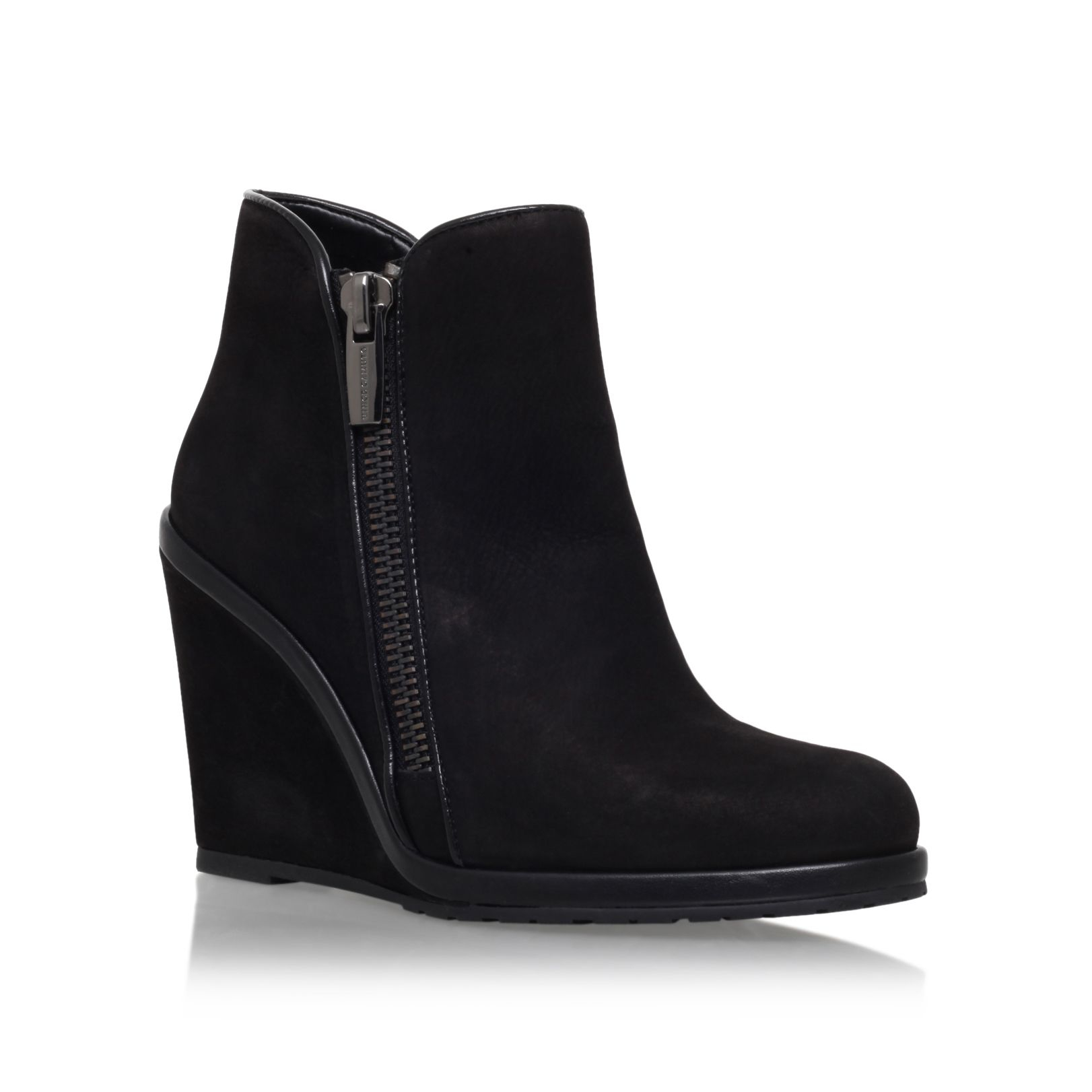 Vince camuto Jeffers Wedge Heel Ankle Boots in Black | Lyst