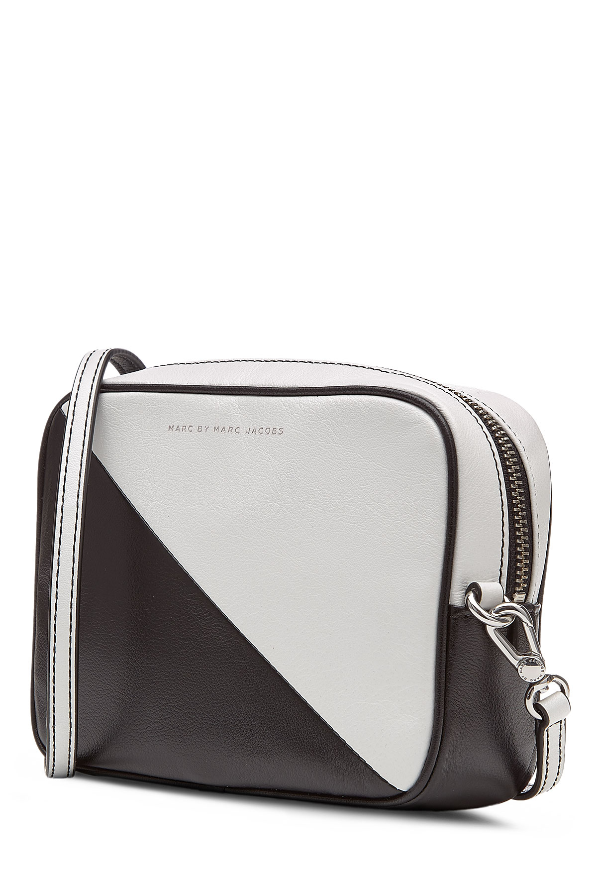 lyst marc by marc two tone leather shoulder bag lyst marc by marc two tone leather shoulder bag