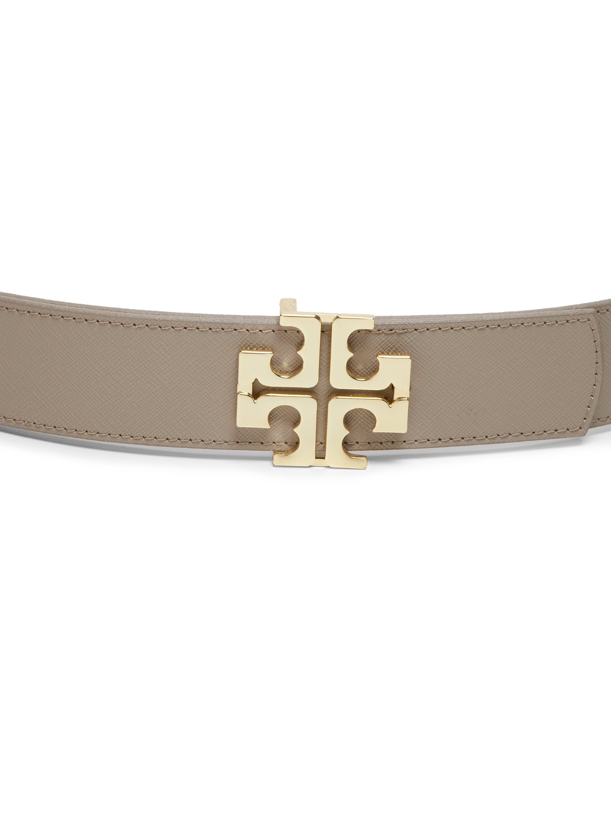 Tory Burch York Saffiano Leather Belt in Beige (Brown) Lyst