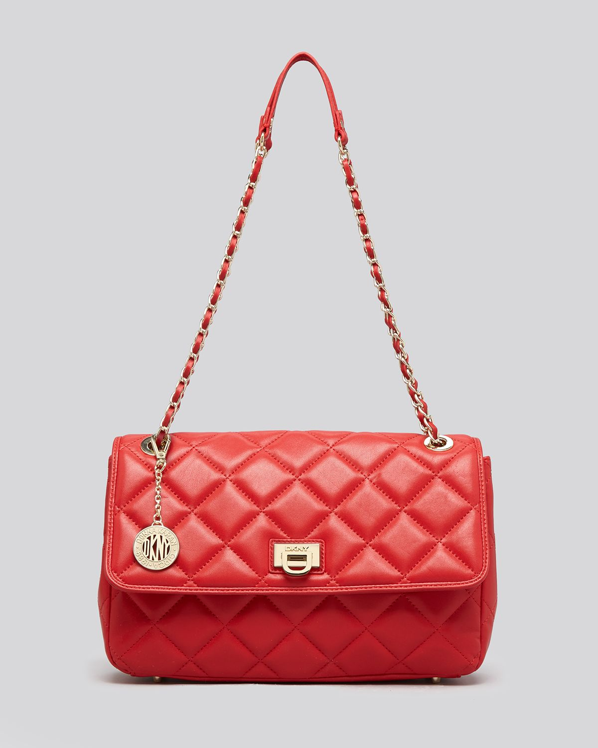 red dkny bag