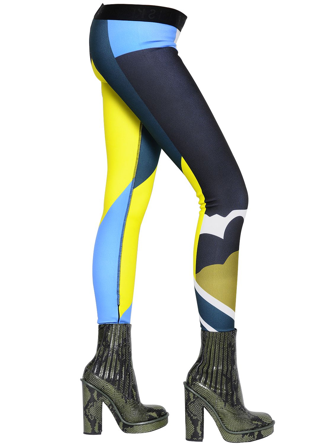 Lyst Kenzo Printed Neoprene Leggings in Blue