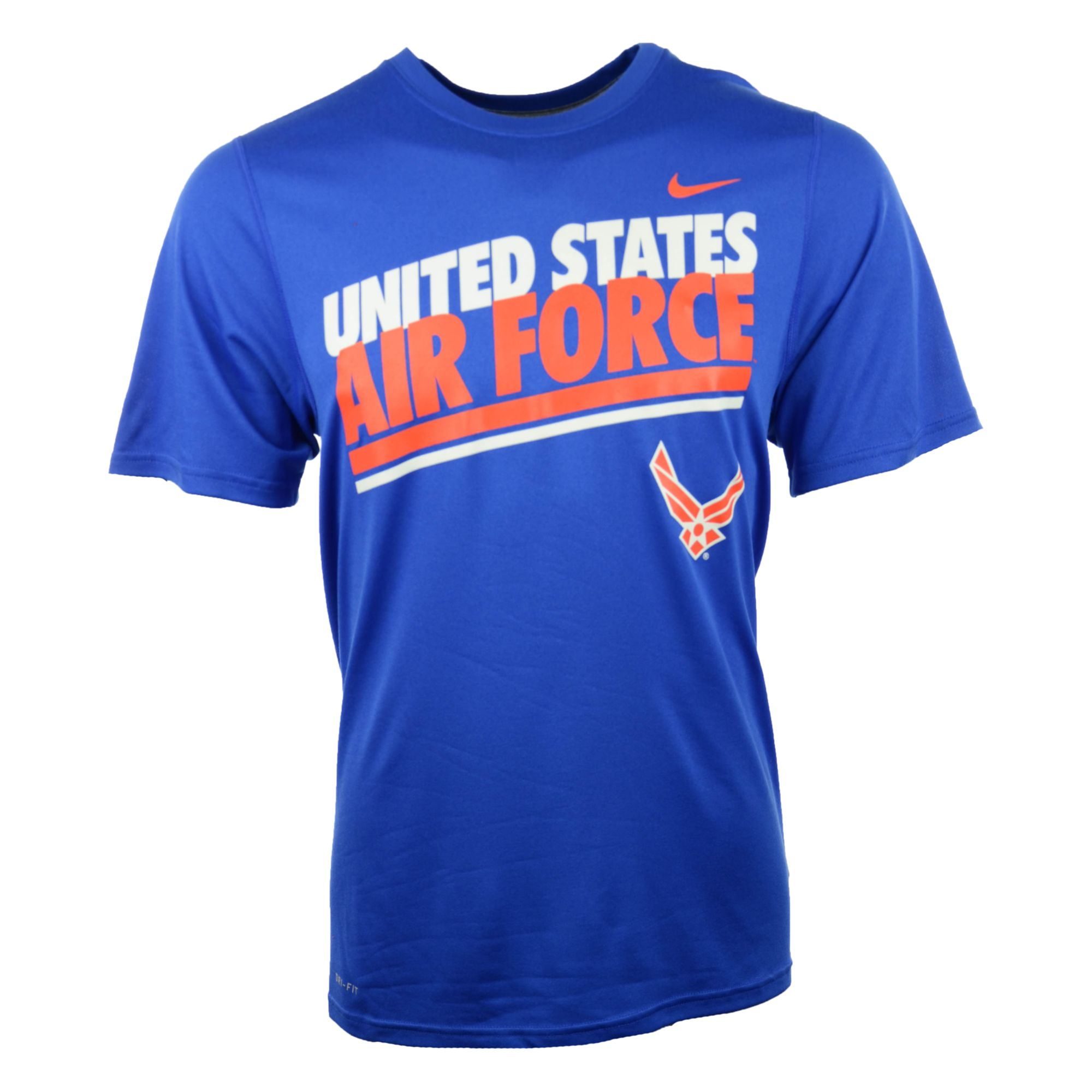 Nike Mens Air Force Falcons Double Stripe T Shirt In Blue For Men