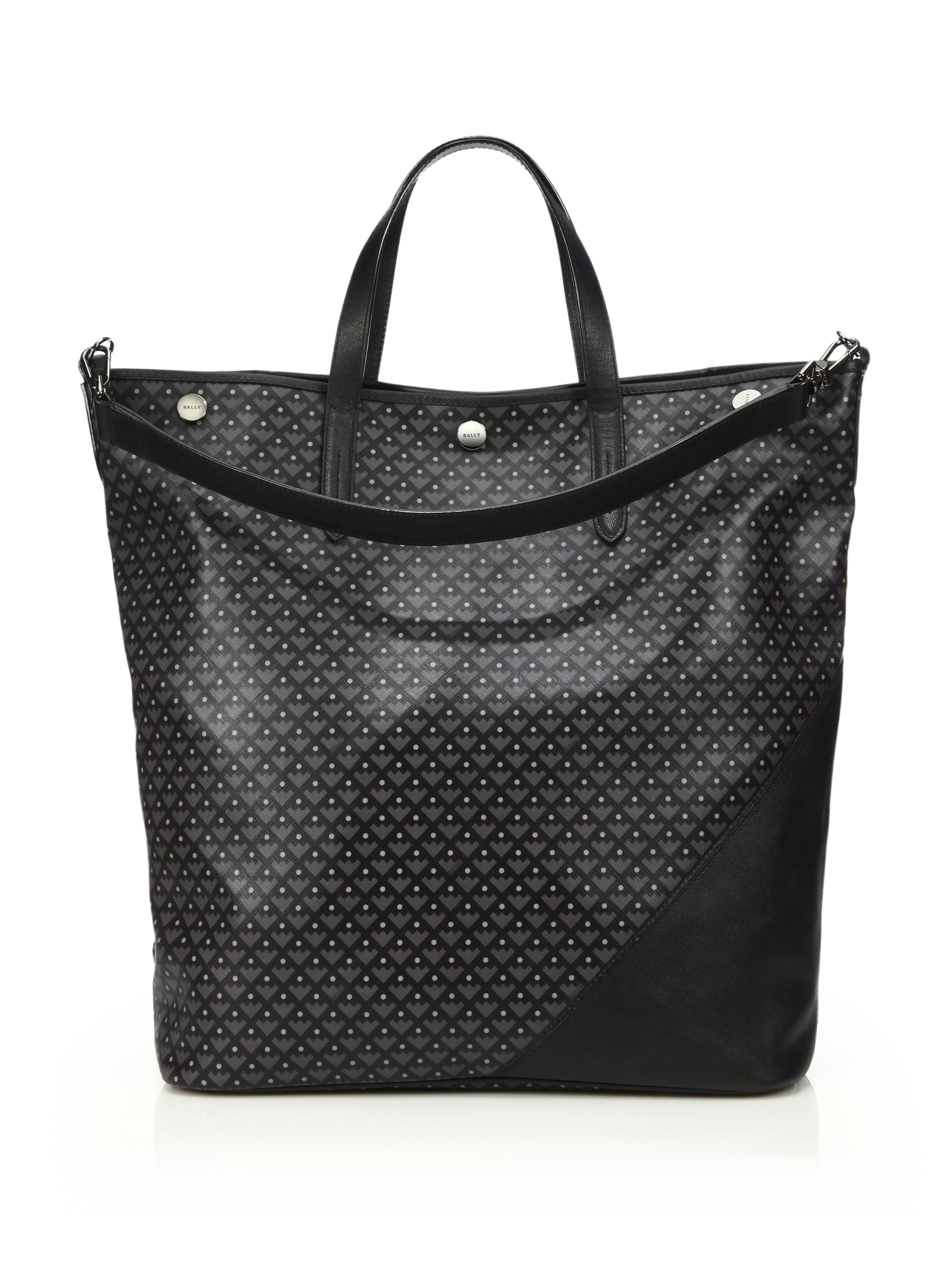 Bally Trooper Coated Canvas Tote Bag in Black for Men | Lyst