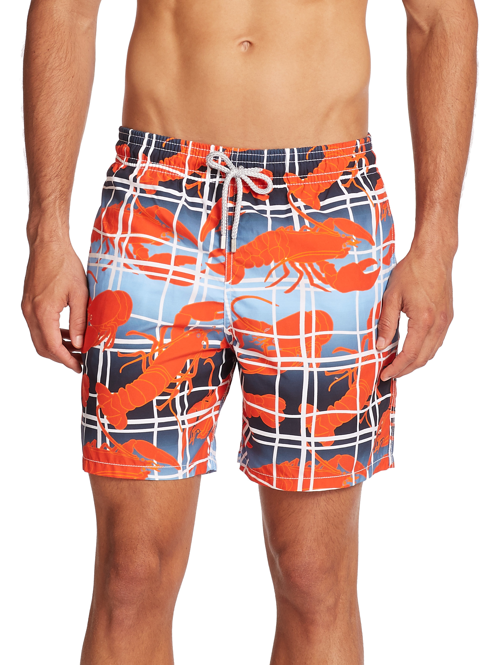 Lyst Vilebrequin Moorea Lobster Swim Trunks in Orange for Men