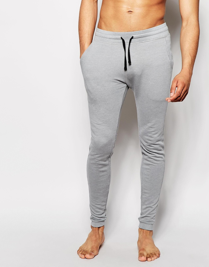 Lyst - Asos Loungewear Super Skinny Joggers in Gray for Men