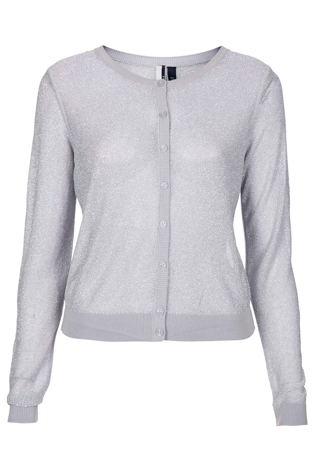 Lyst Fine Gauge Lurex Cardigan in Metallic