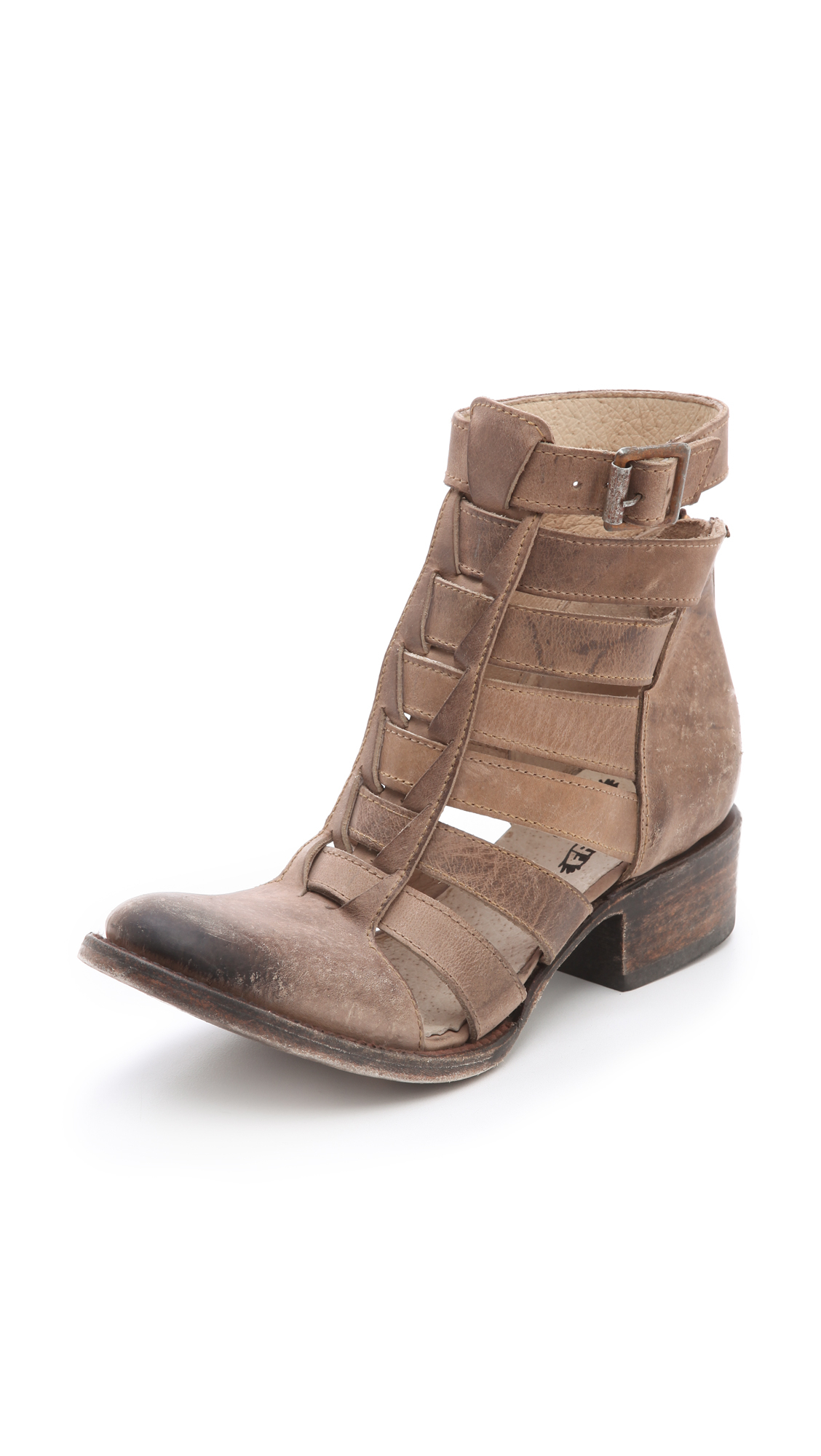 stone colored booties