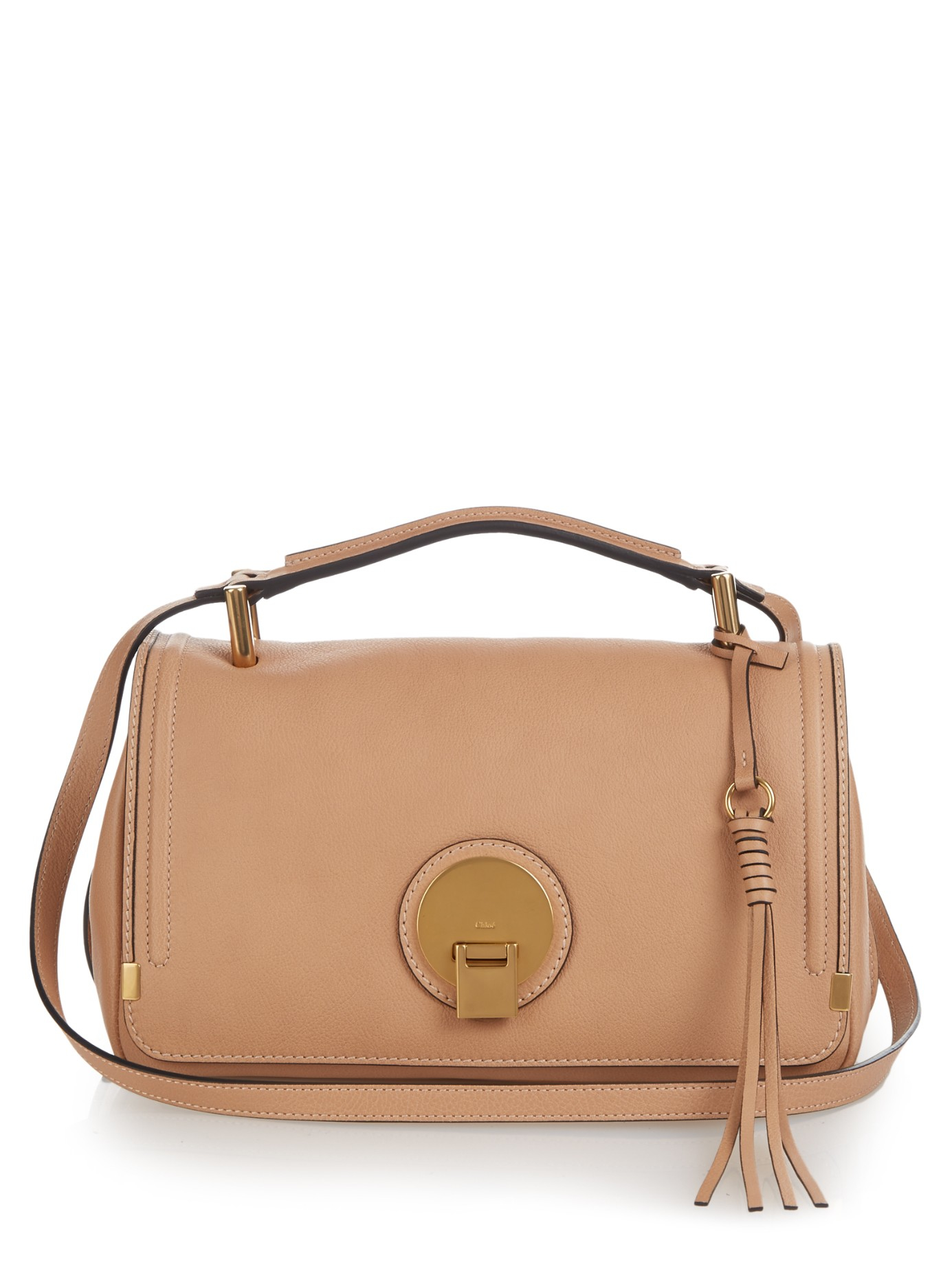 Chlo Indy Medium Leather Shoulder Bag in Brown (BEIGE) | Lyst