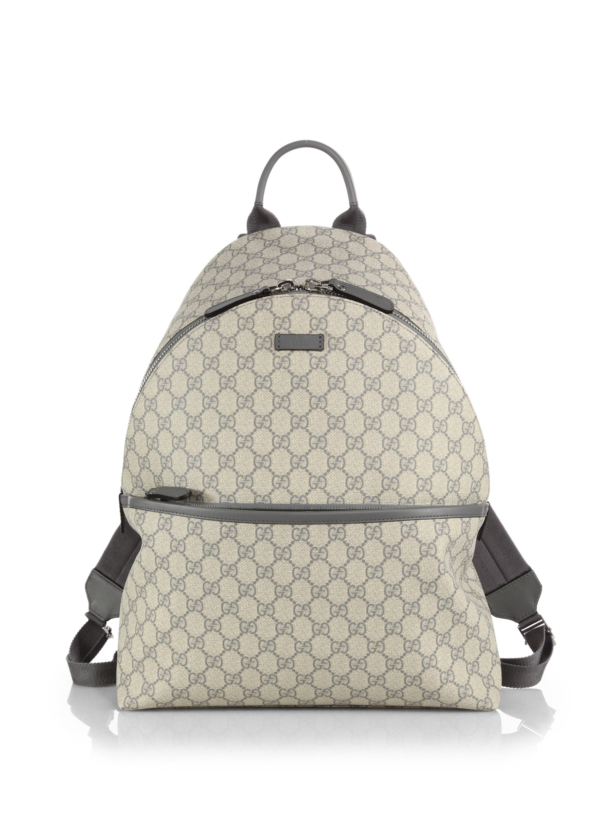 Gucci Gg Supreme Canvas Backpack in Gray for Men - Lyst