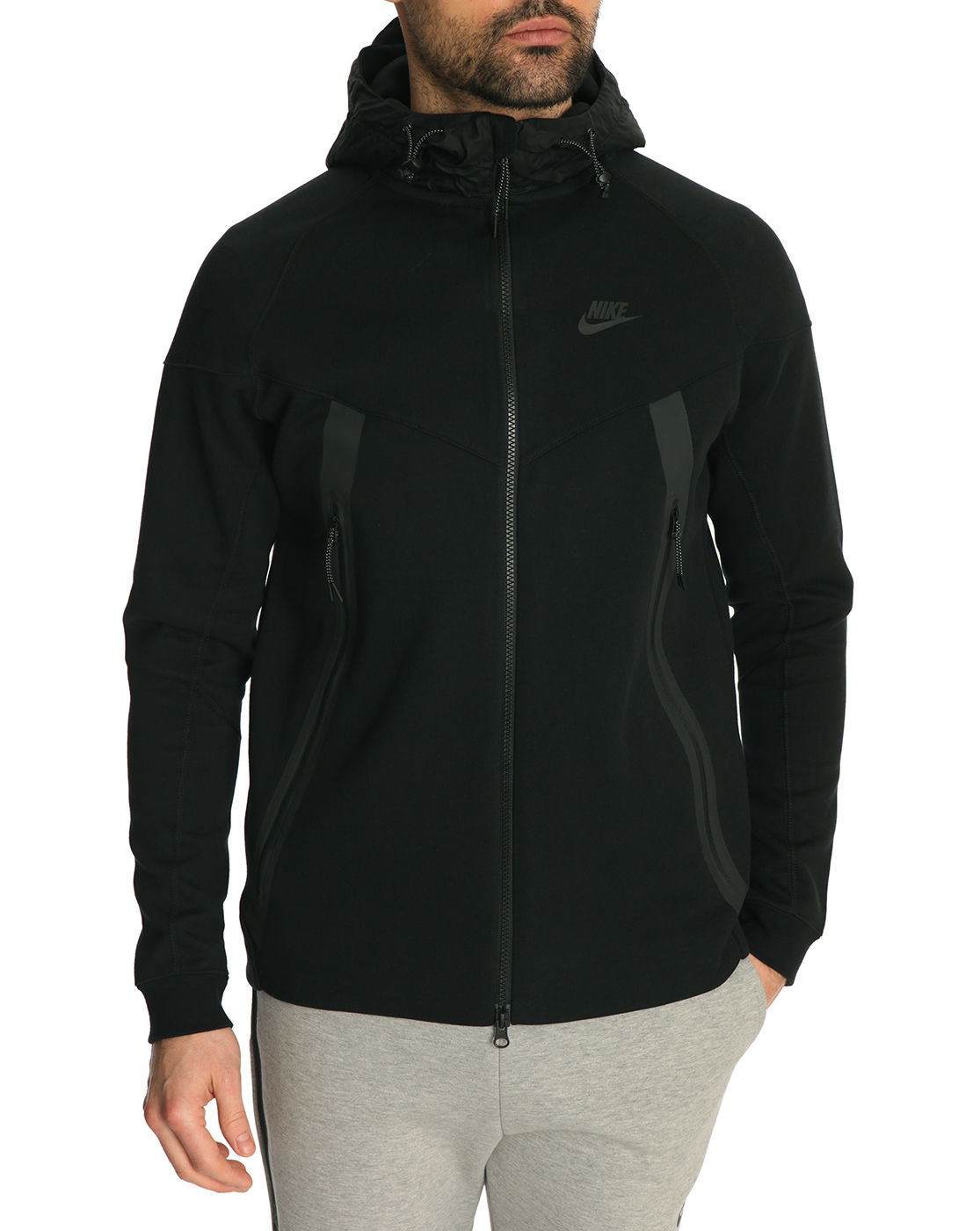 Nike | Black Zip Hoody, Thermoglued Pockets for Men | Lyst