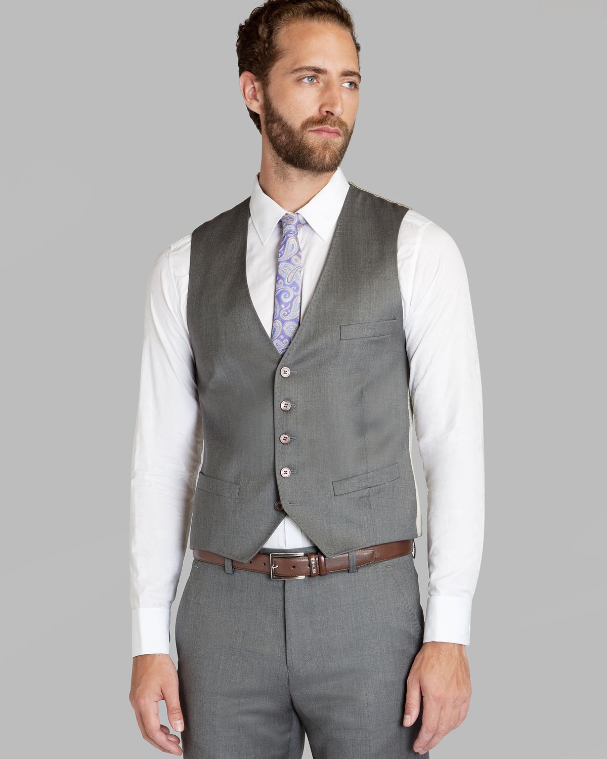 Torre Tweed Men's Grey Donegal Tweed Trousers - HIRE5 Menswear