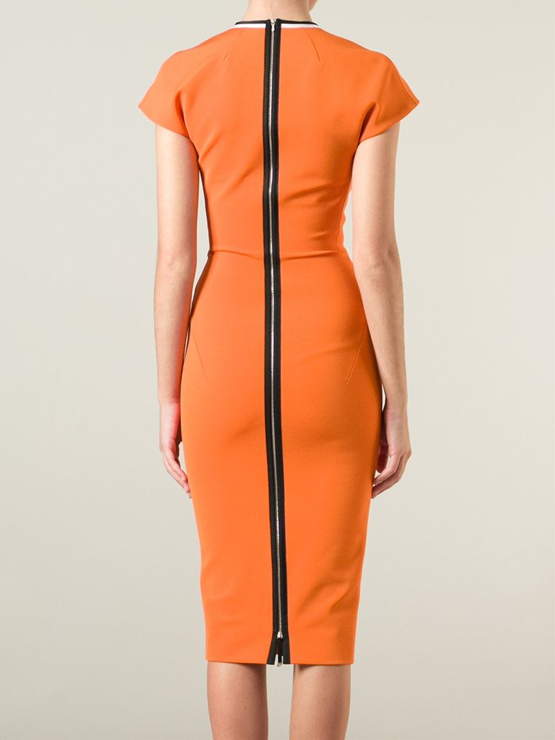 victoria beckham v neck dress