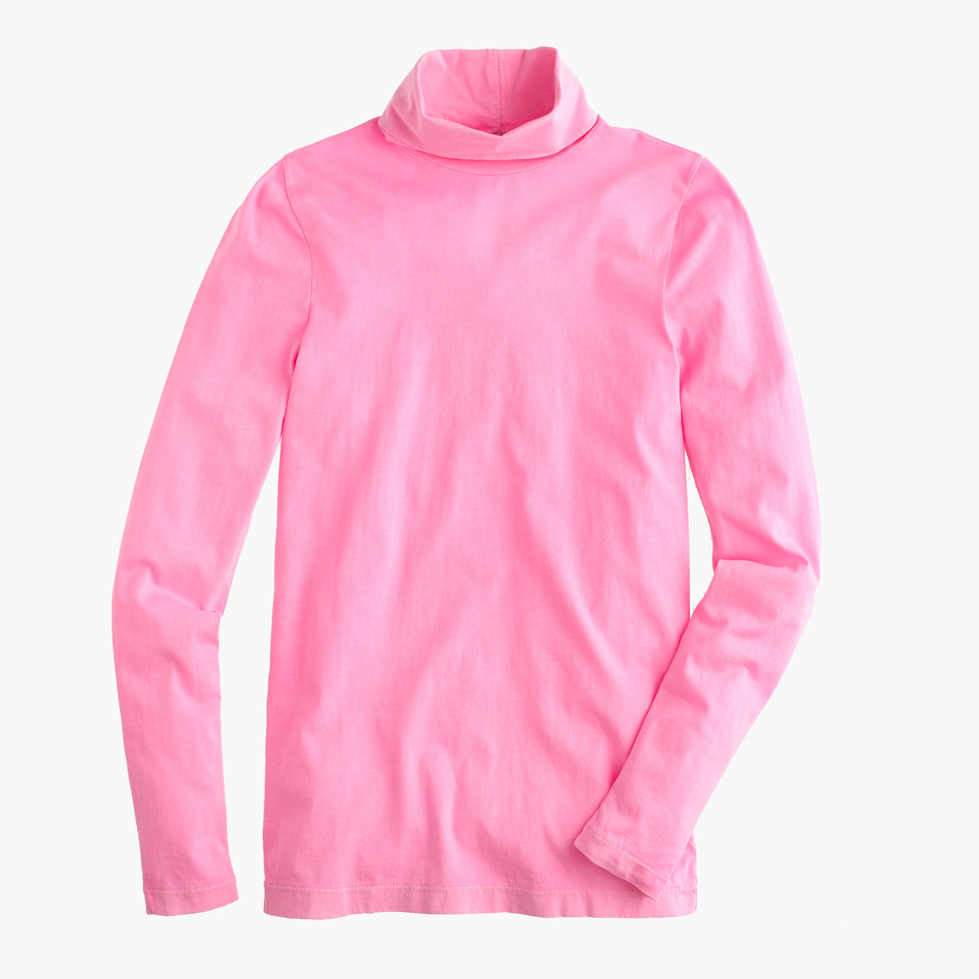 J.crew Tissue Turtleneck T-shirt in Pink (neon peppermint) | Lyst