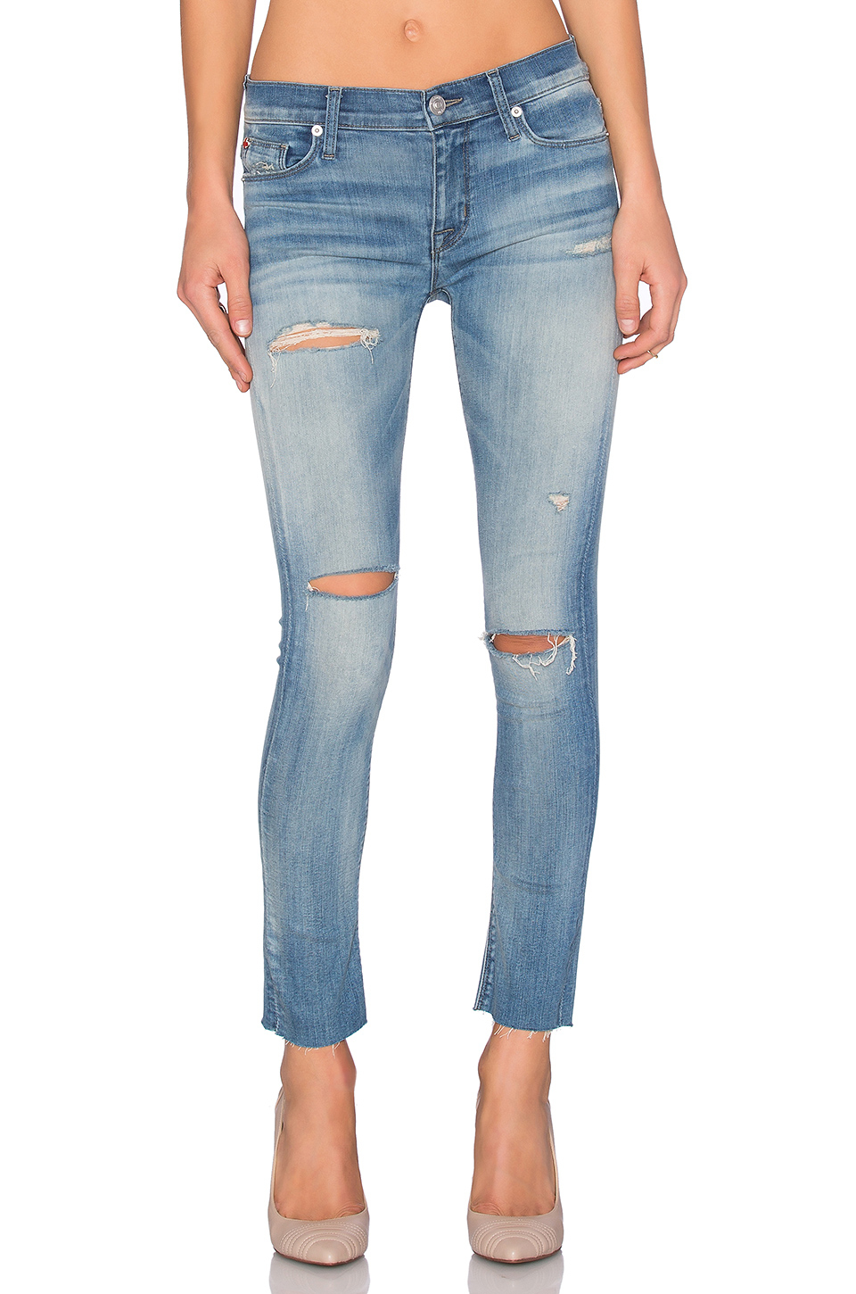 blue ankle jeans