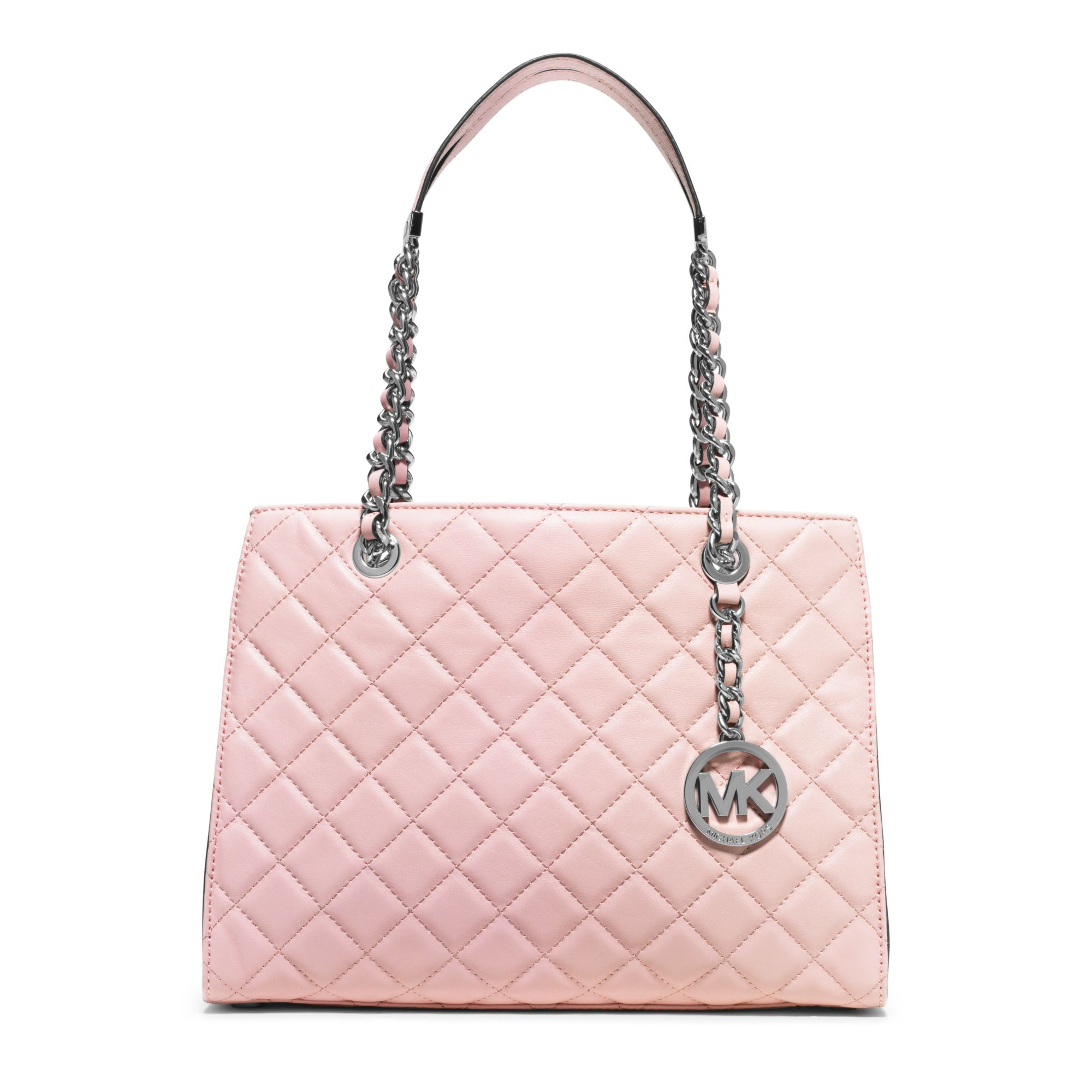 Lyst Michael Kors Susannah Medium Quilted Leather Tote In Pink Gallery Women S Michael By Kors