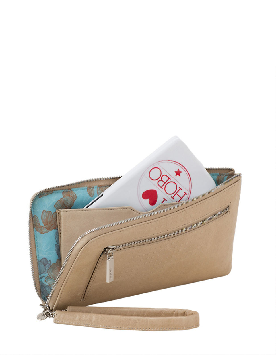 Lyst Hobo Rylan Leather Wristlet in Natural