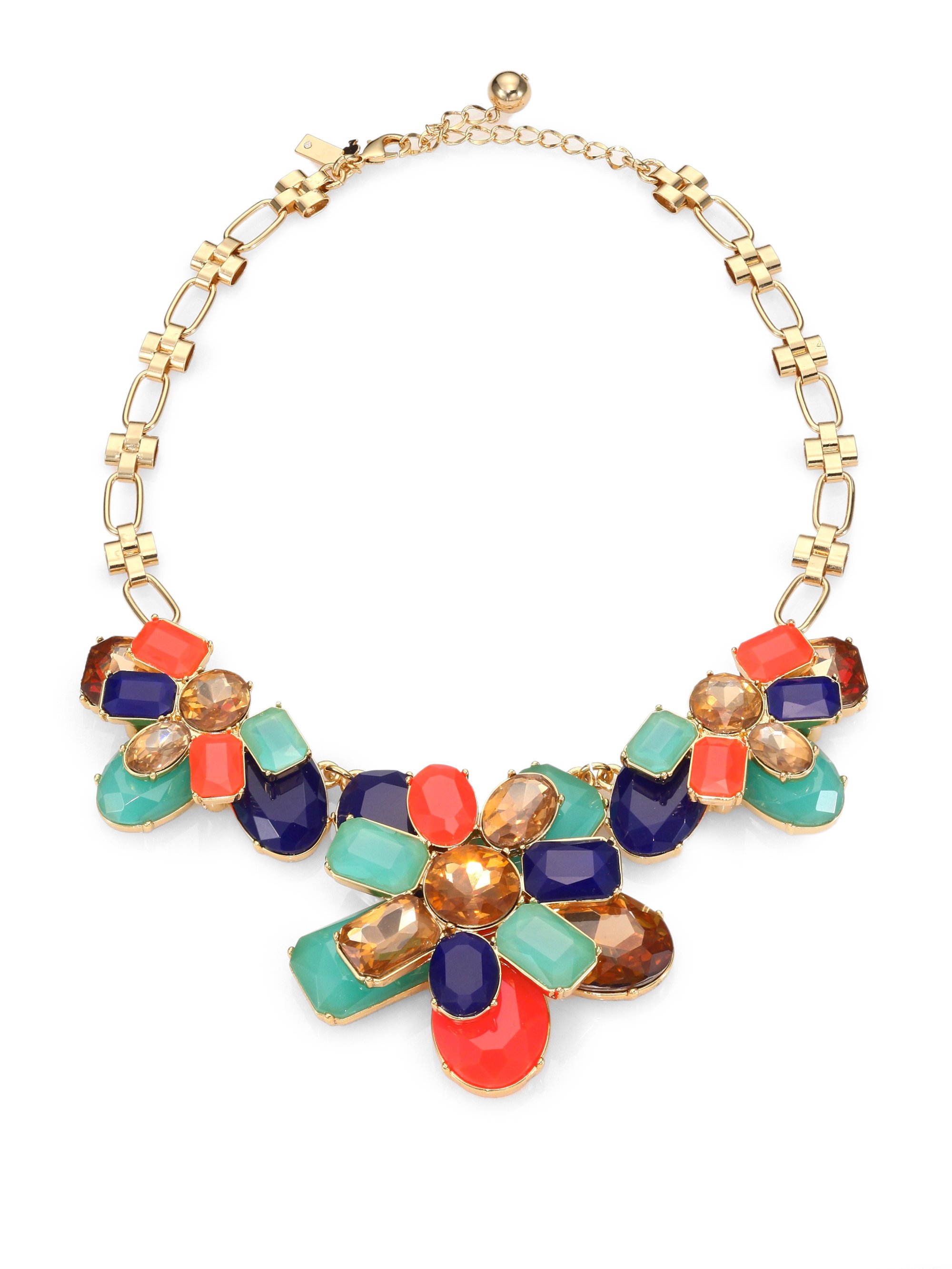 Kate spade new york Multistone Bib Necklace | Lyst