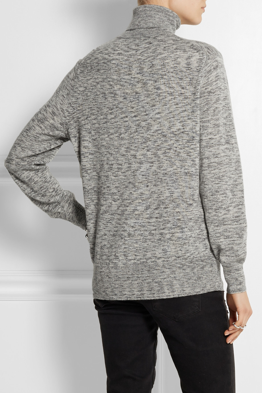 Lyst Theory Pristelle Cashmere Turtleneck Sweater in Gray