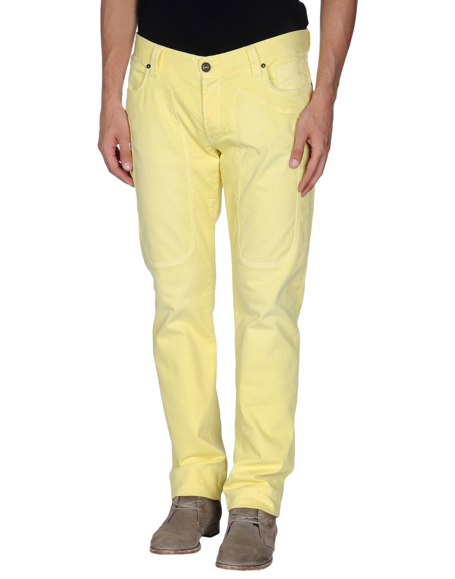 yellow plaid trousers mens