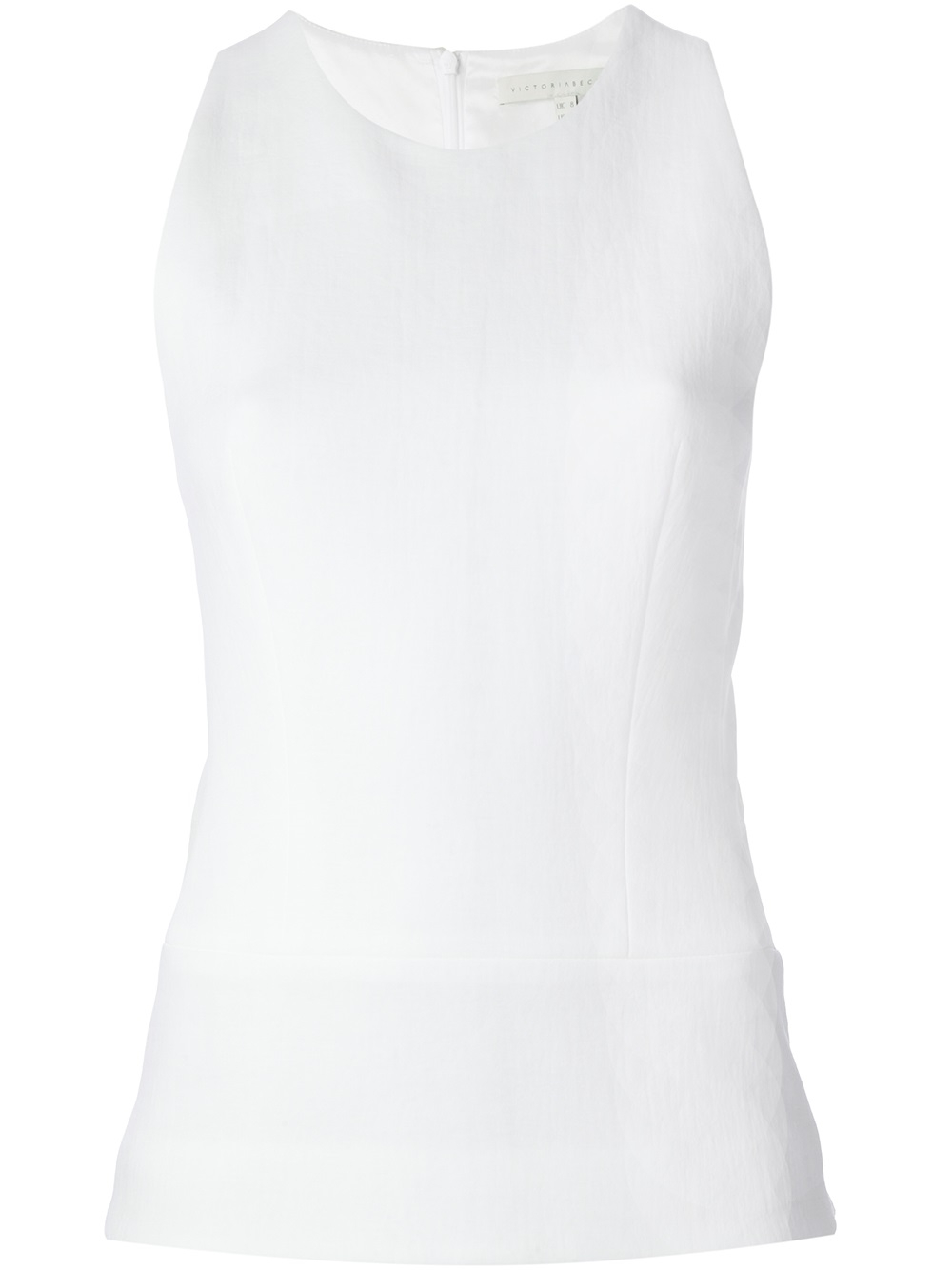 Lyst Victoria Beckham Sleeveless Fitted Blouse In White