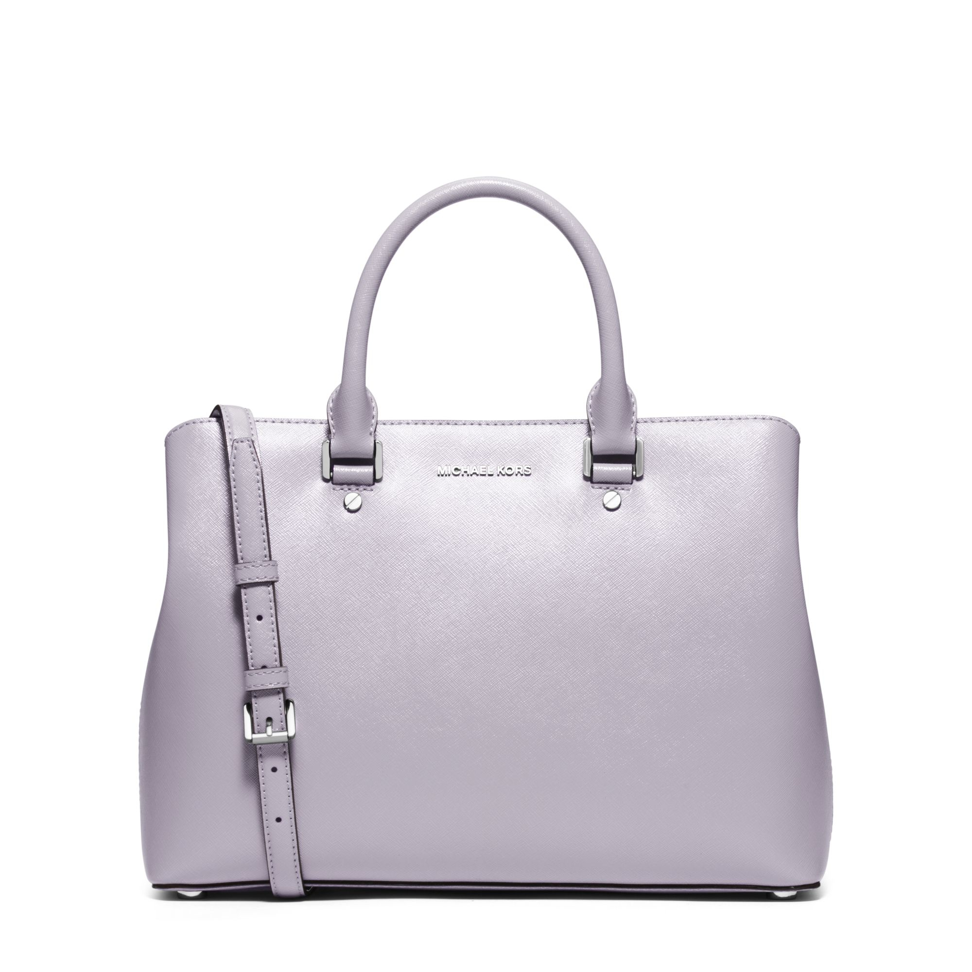 Lyst - Michael Kors Savannah Large Patent-leather Satchel in Purple