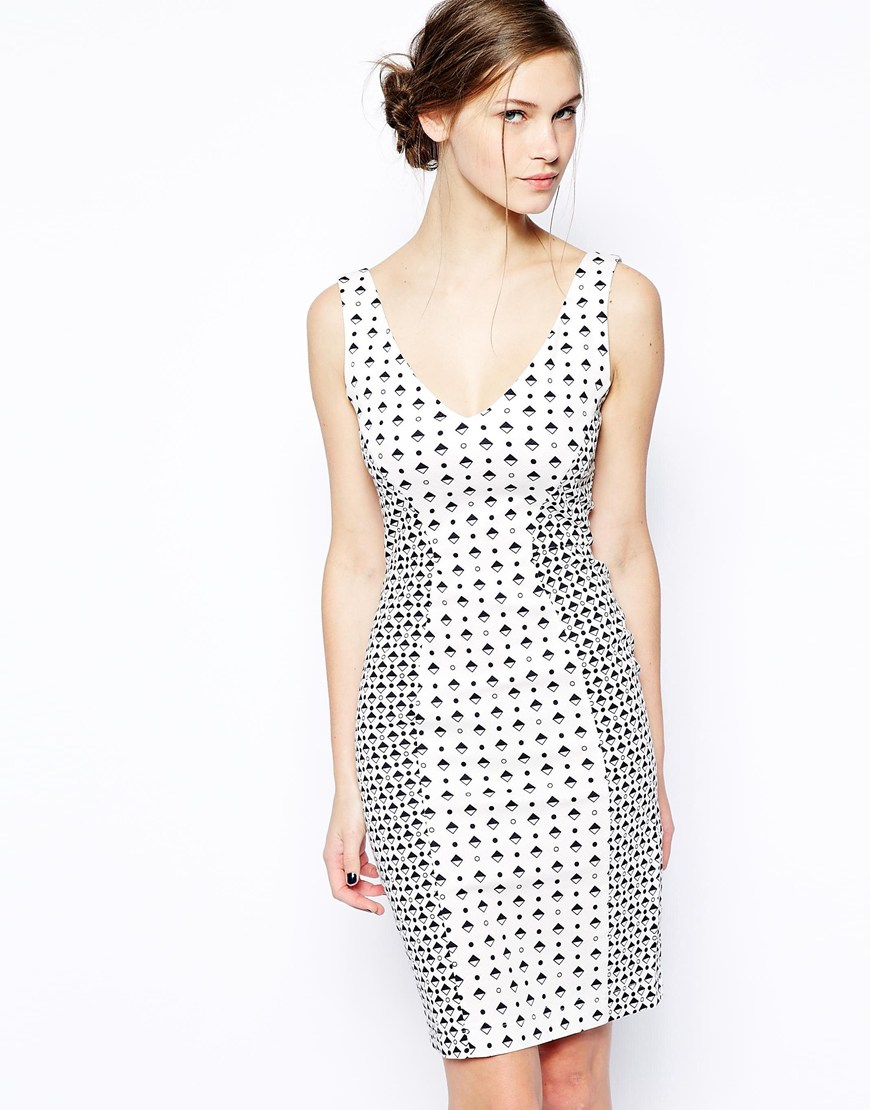 French connection Modern Mosaic Dress in Black | Lyst