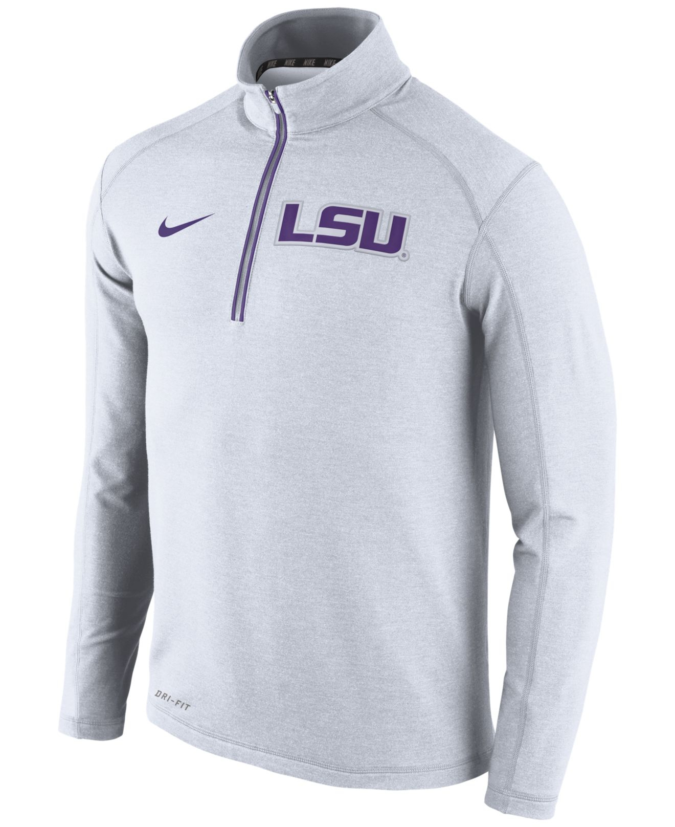 Download Lyst - Nike Men's Lsu Tigers Game Day Quarter-zip Pullover in White for Men